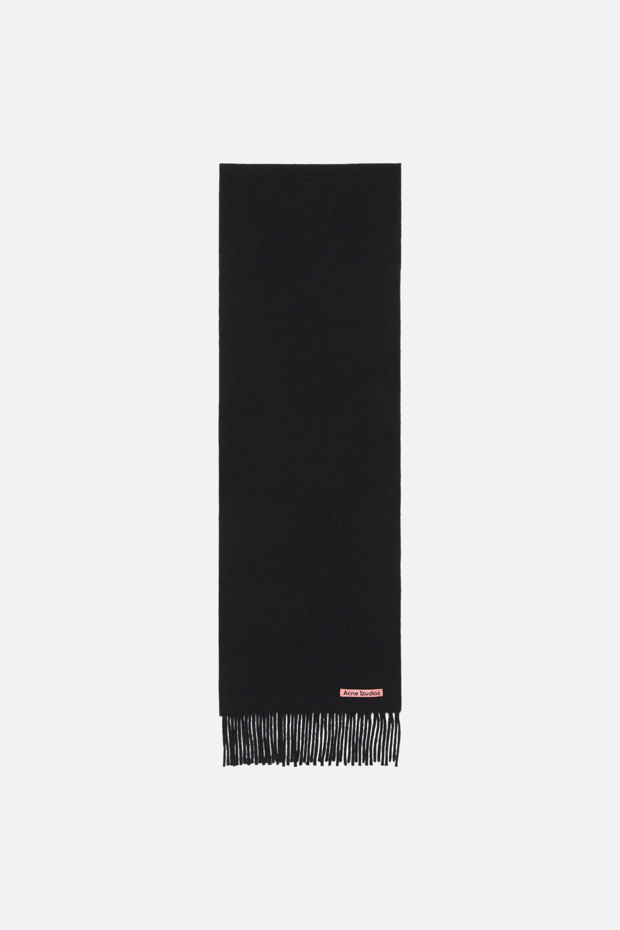 Acne Studios - フリンジウールスカーフ - スキニー - ブラック