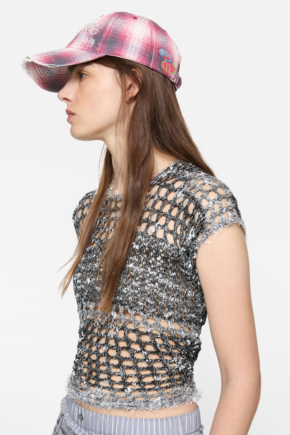 Distressed cap, Red/blue, 2000x