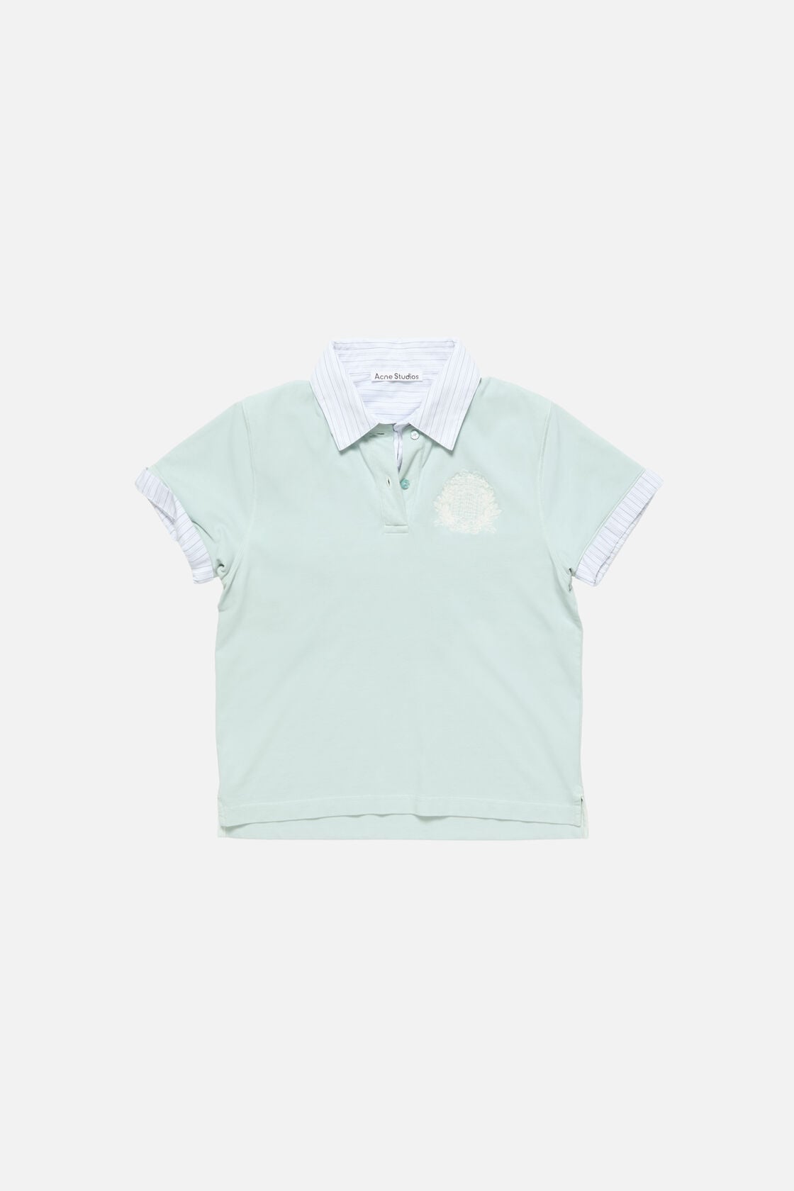 Layered polo shirt with logo, Light blue, 2000x
