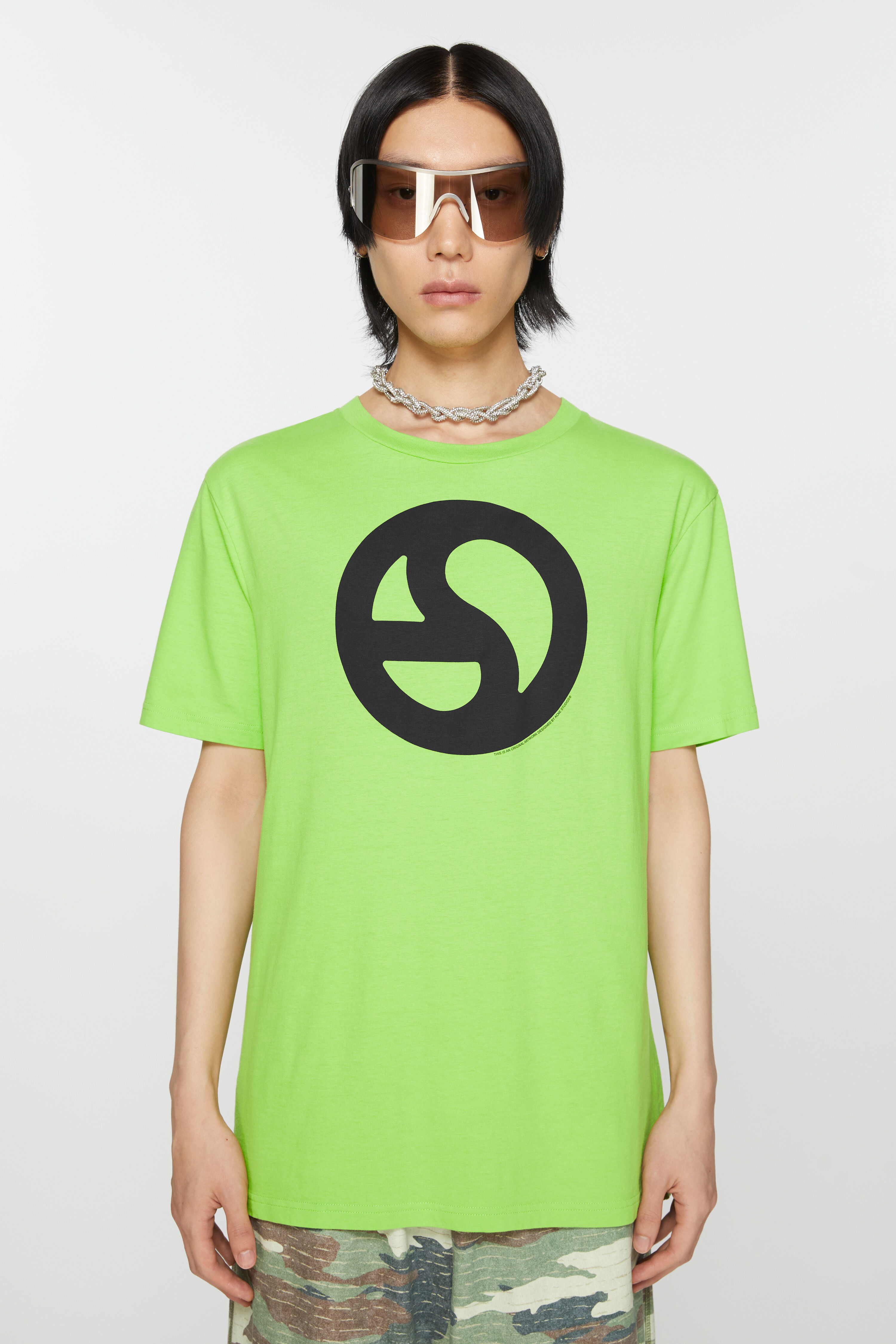 아크네 스튜디오 Acne Studios Printed t-shirt - Sharp green