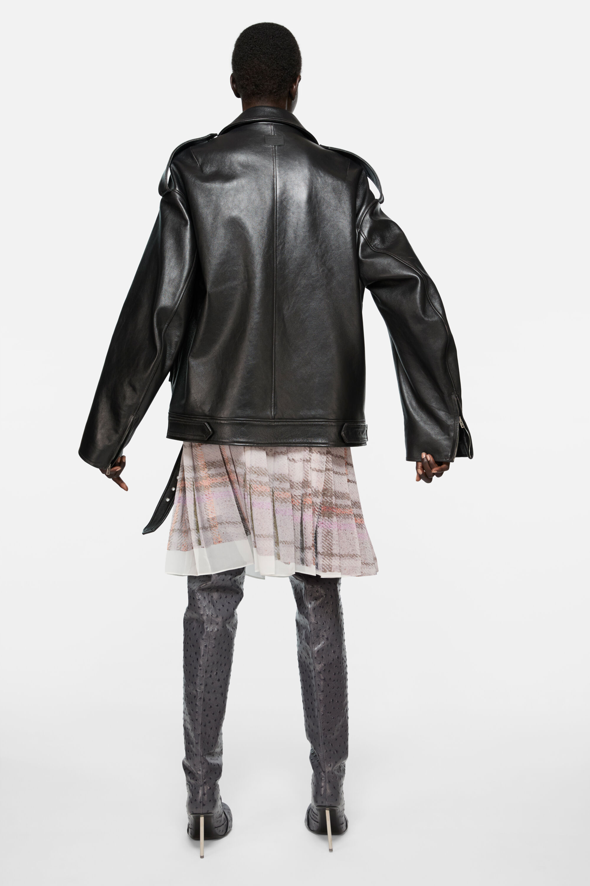 Acne Studios - Leather biker jacket - Black