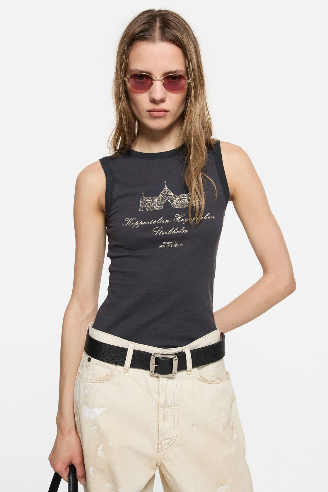 Graphic tank top, Anthracite grey, 2000x