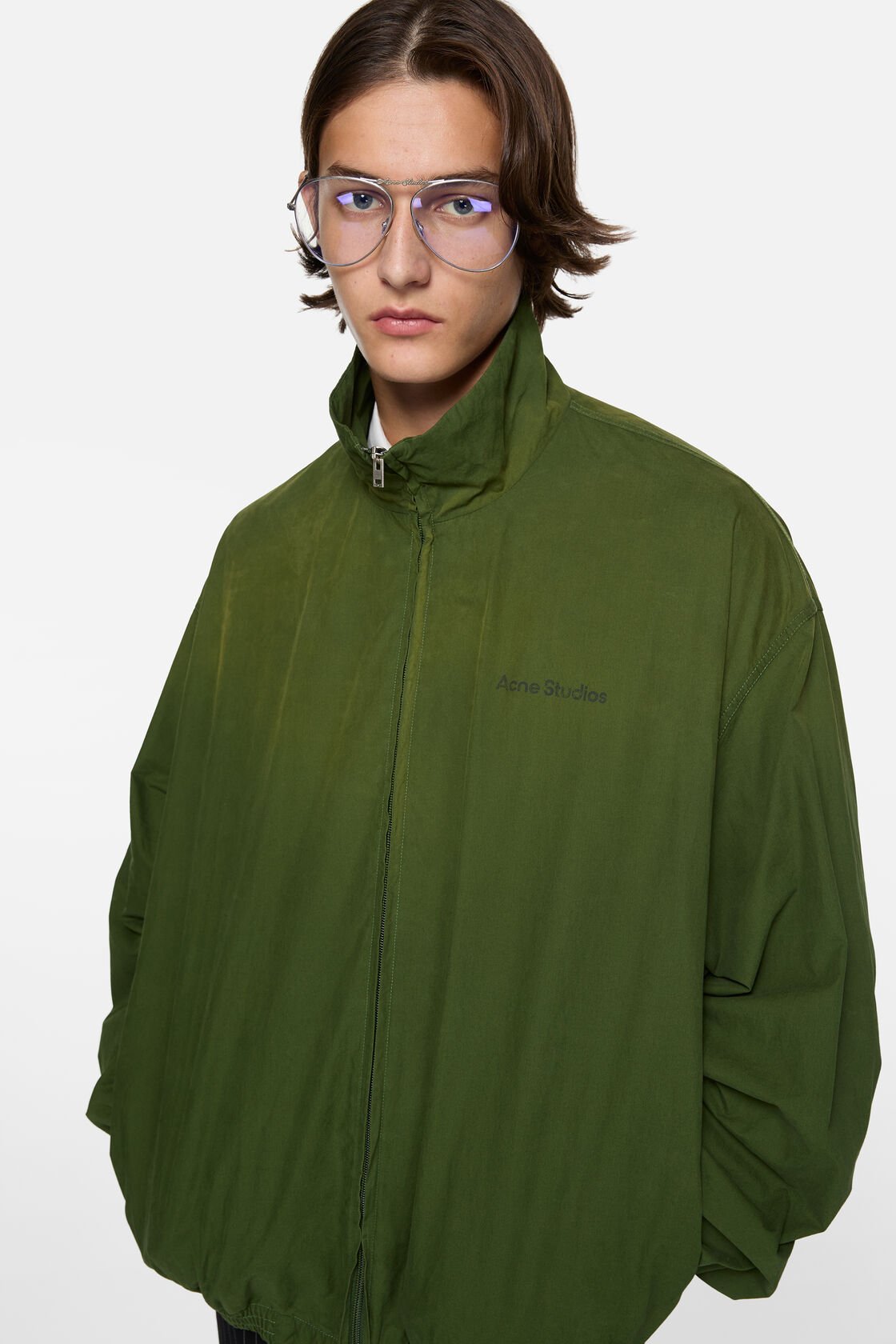 Logo zipper jacket, Forest green, 2000x