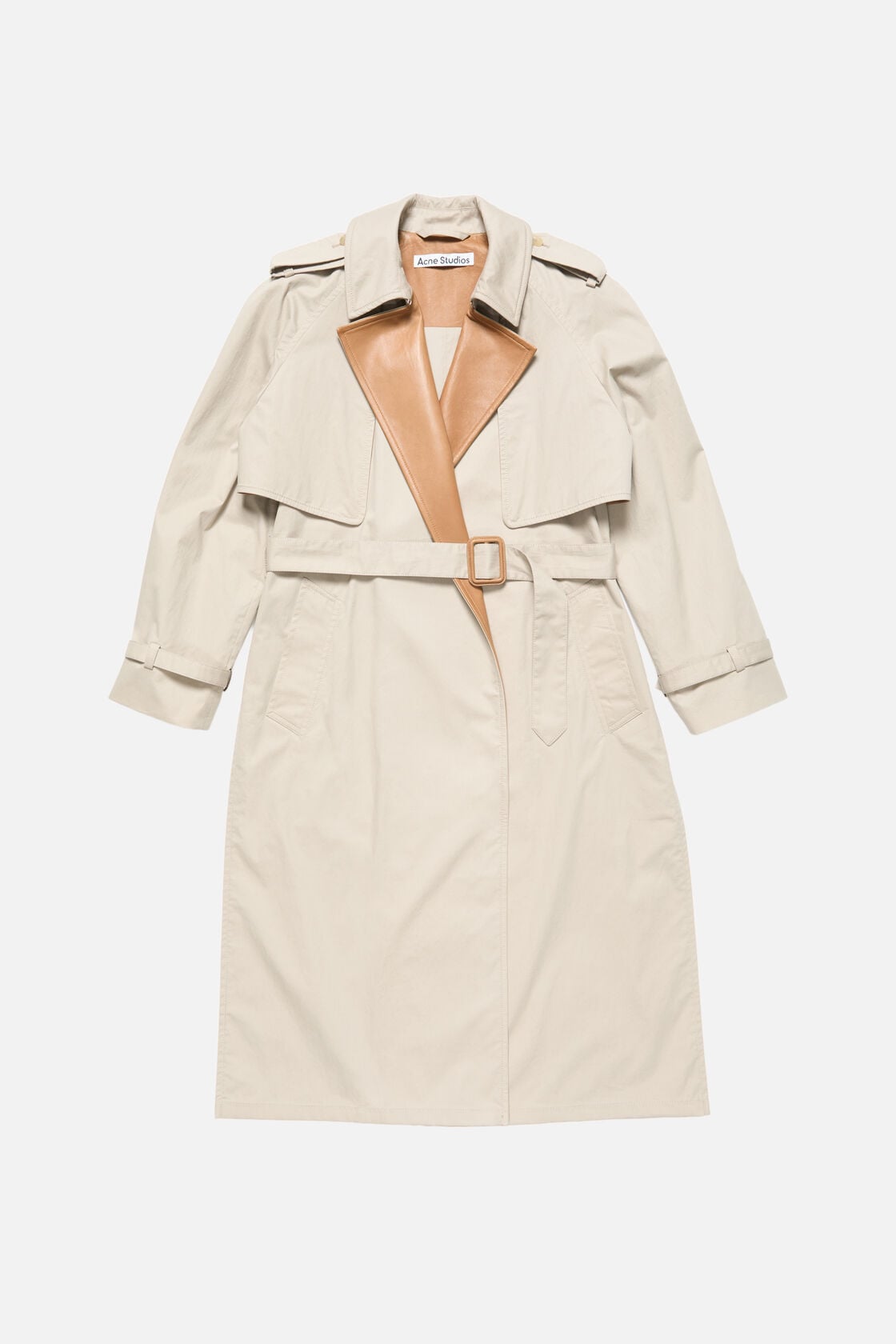 Layered trench coat, Light beige, 2000x