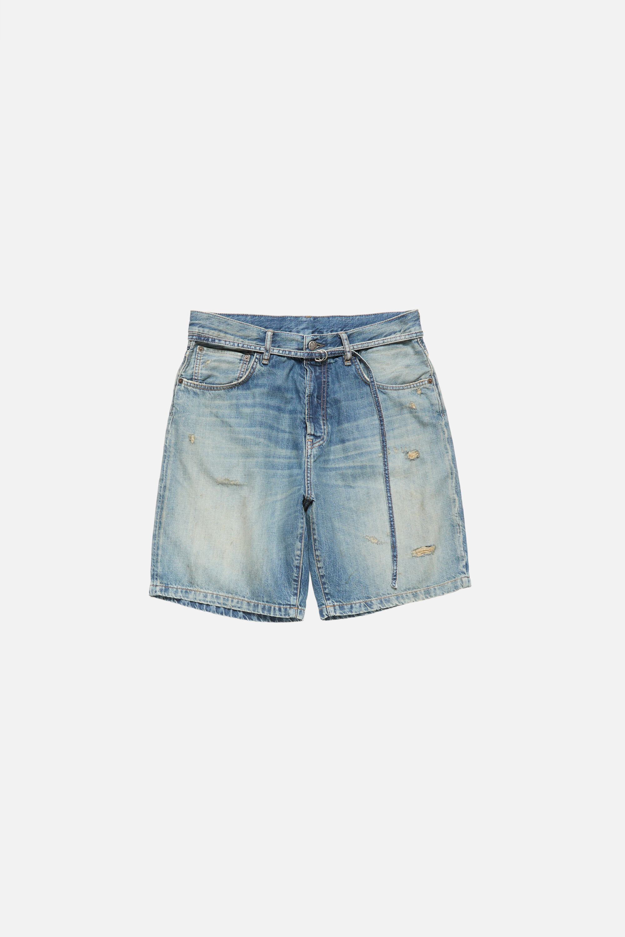 Acne Studios - デニムショーツ - ルーズフィット - ミッドブルー Acne Studios - デニムショーツ - ルーズフィット - ミッドブルー