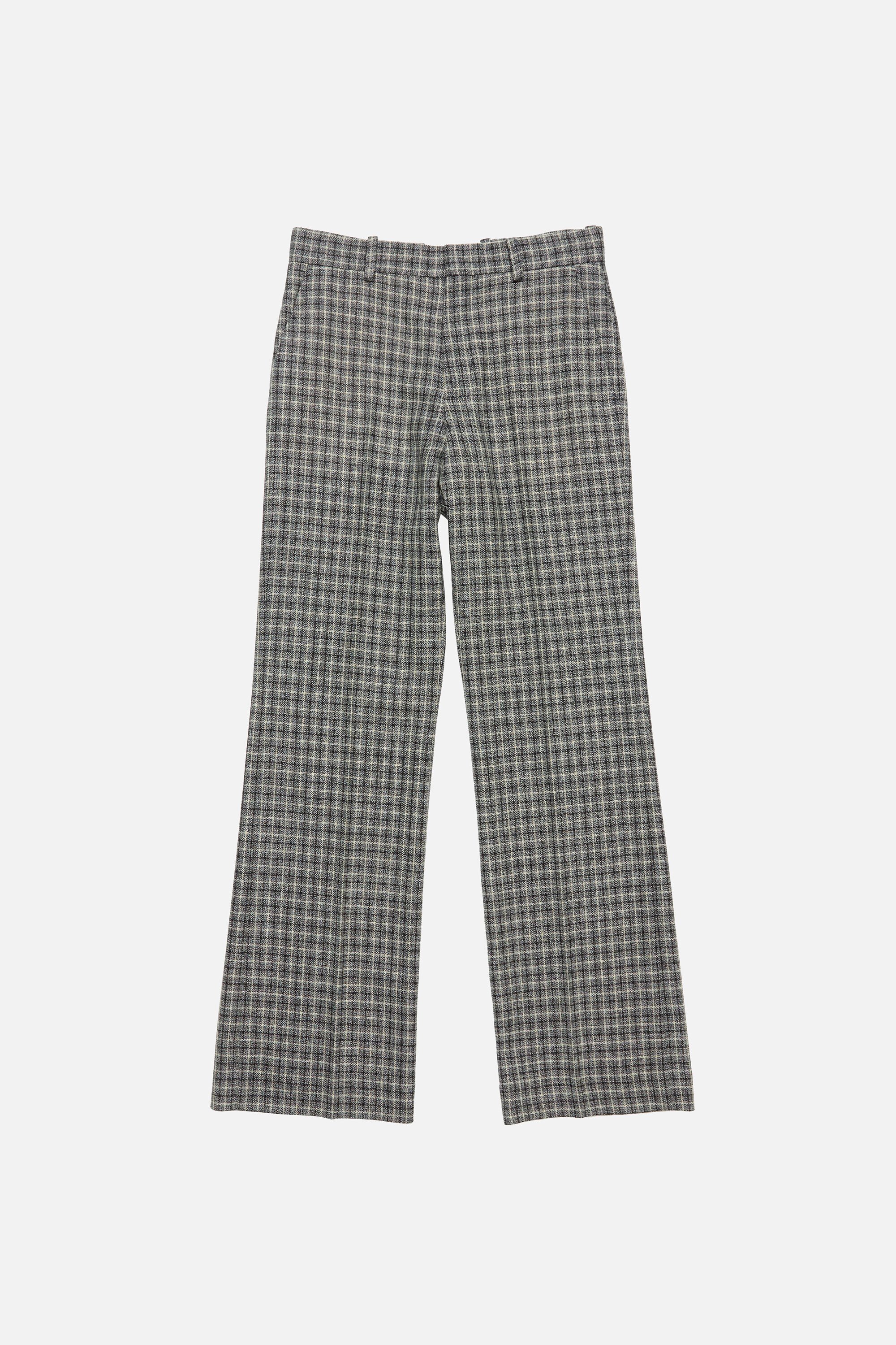 Acne Studios - Wool check trousers - Black/white