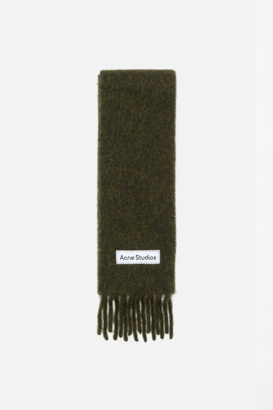 Skinny mohair scarf, Forest green, 2000x
