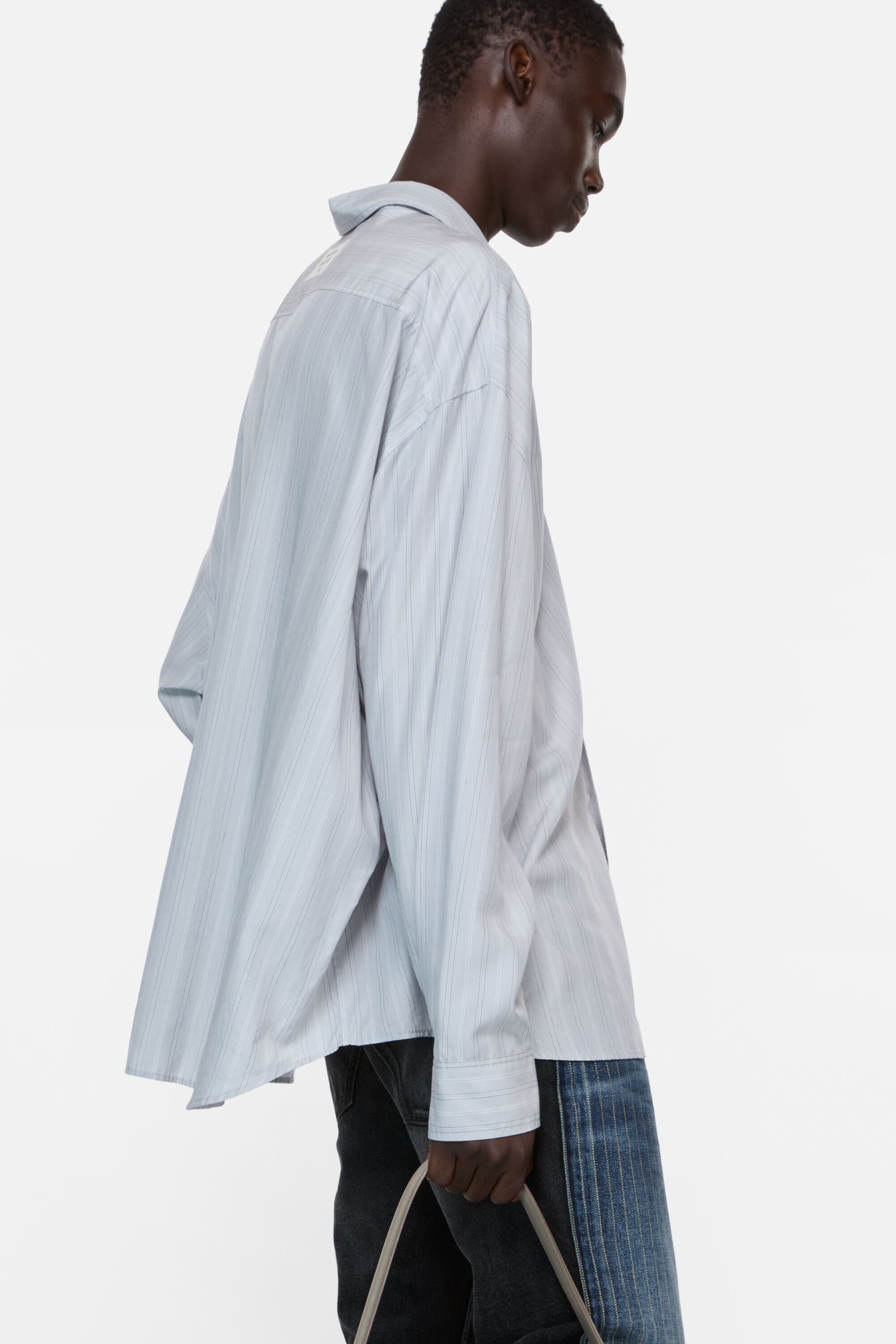 Acne Studios - Striped button-up - Grey/multi