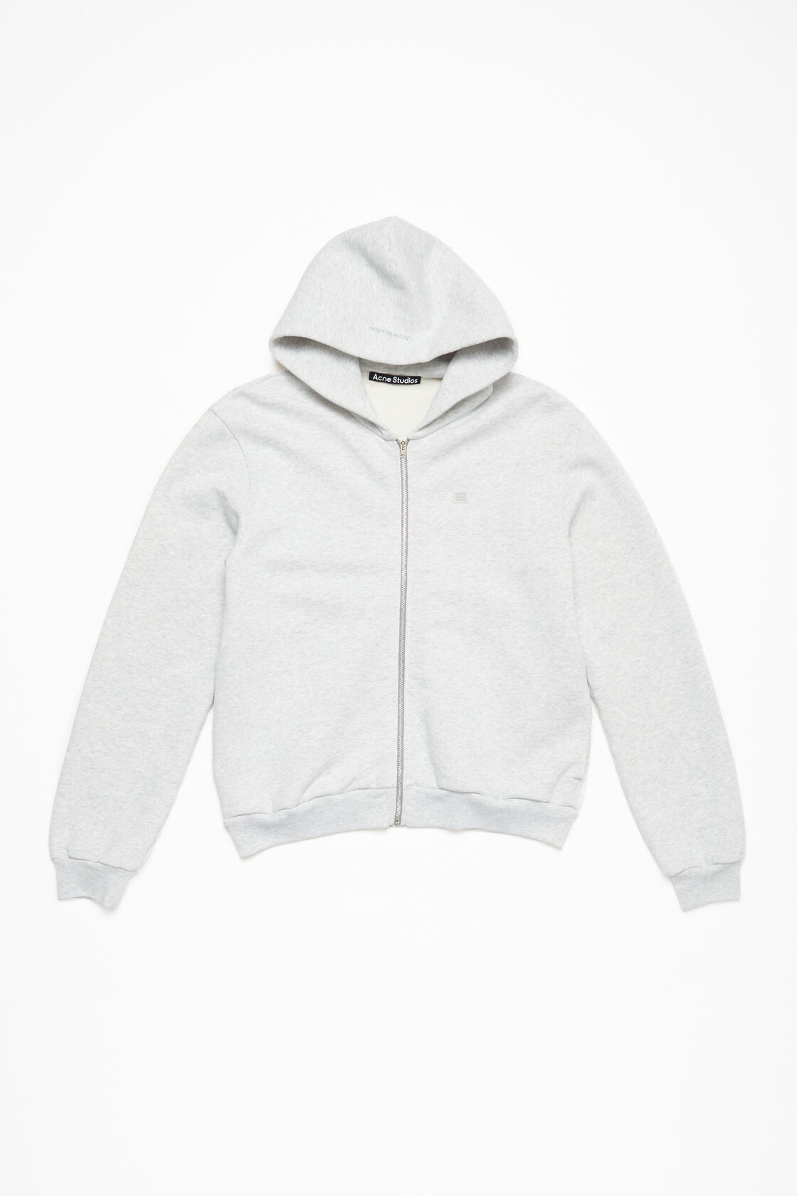Hooded zipper sweater, Pale Grey Melange, 2000x