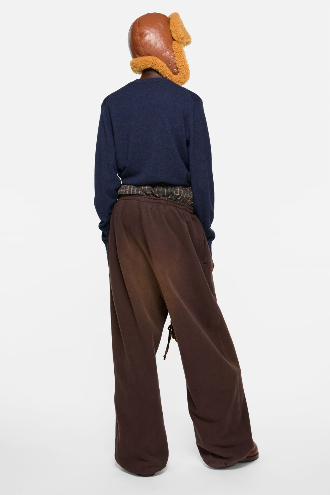 Crewneck jumper - Yak wool, Navy melange, 2000x