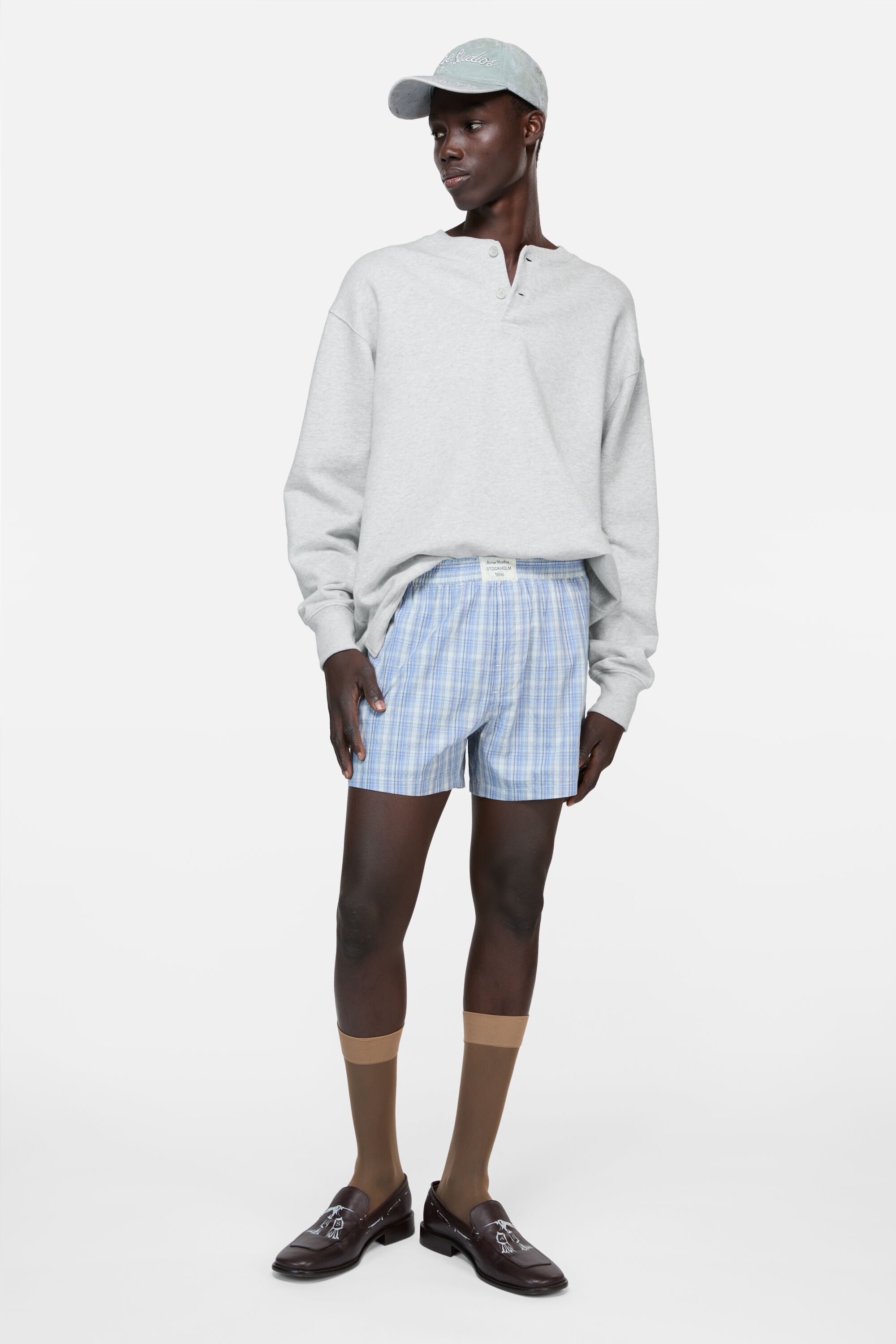 Acne Studios - Fleece logo sweater - Pale Grey Melange