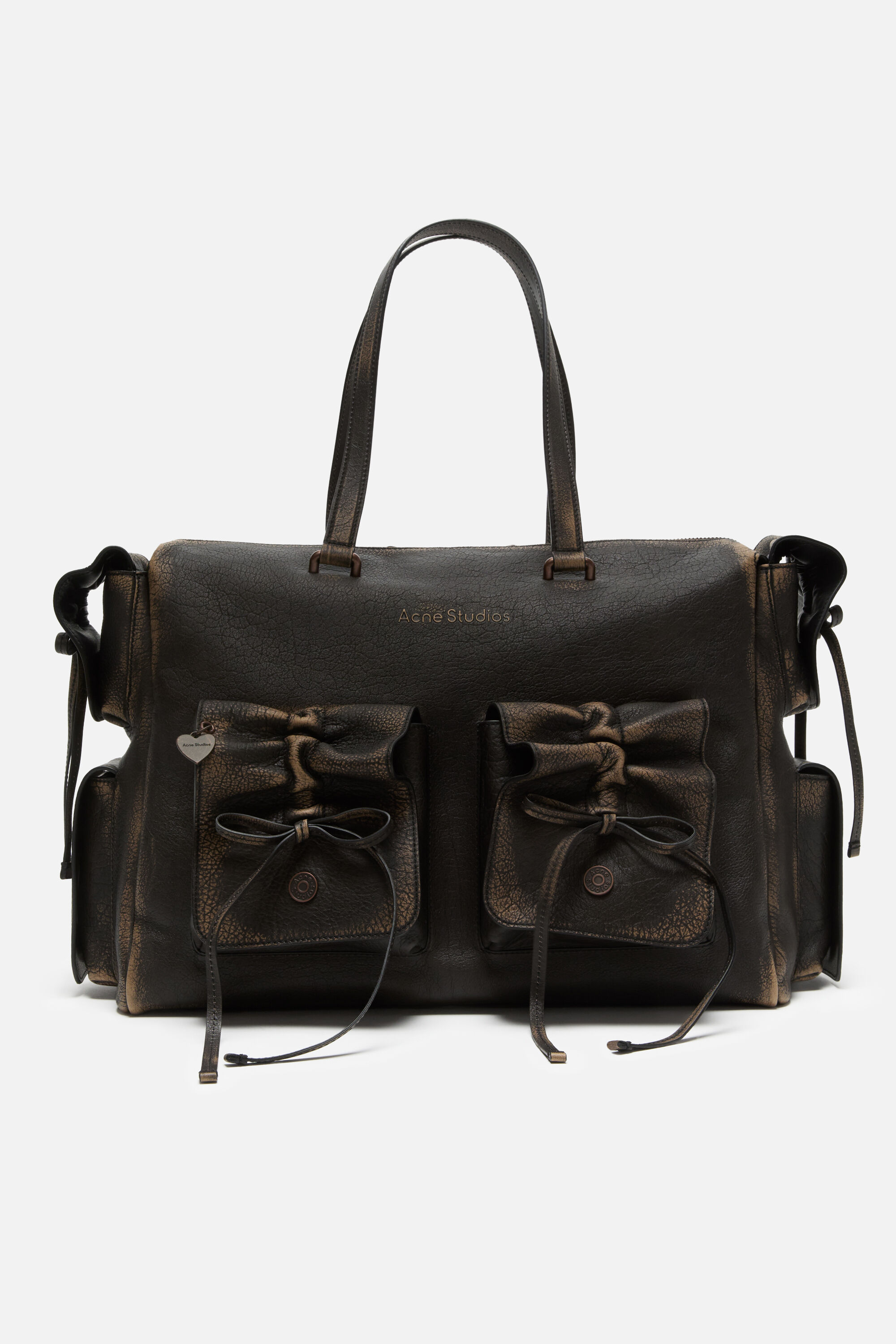 Acne Studios - Multipocket tote bag - Dark brown/beige