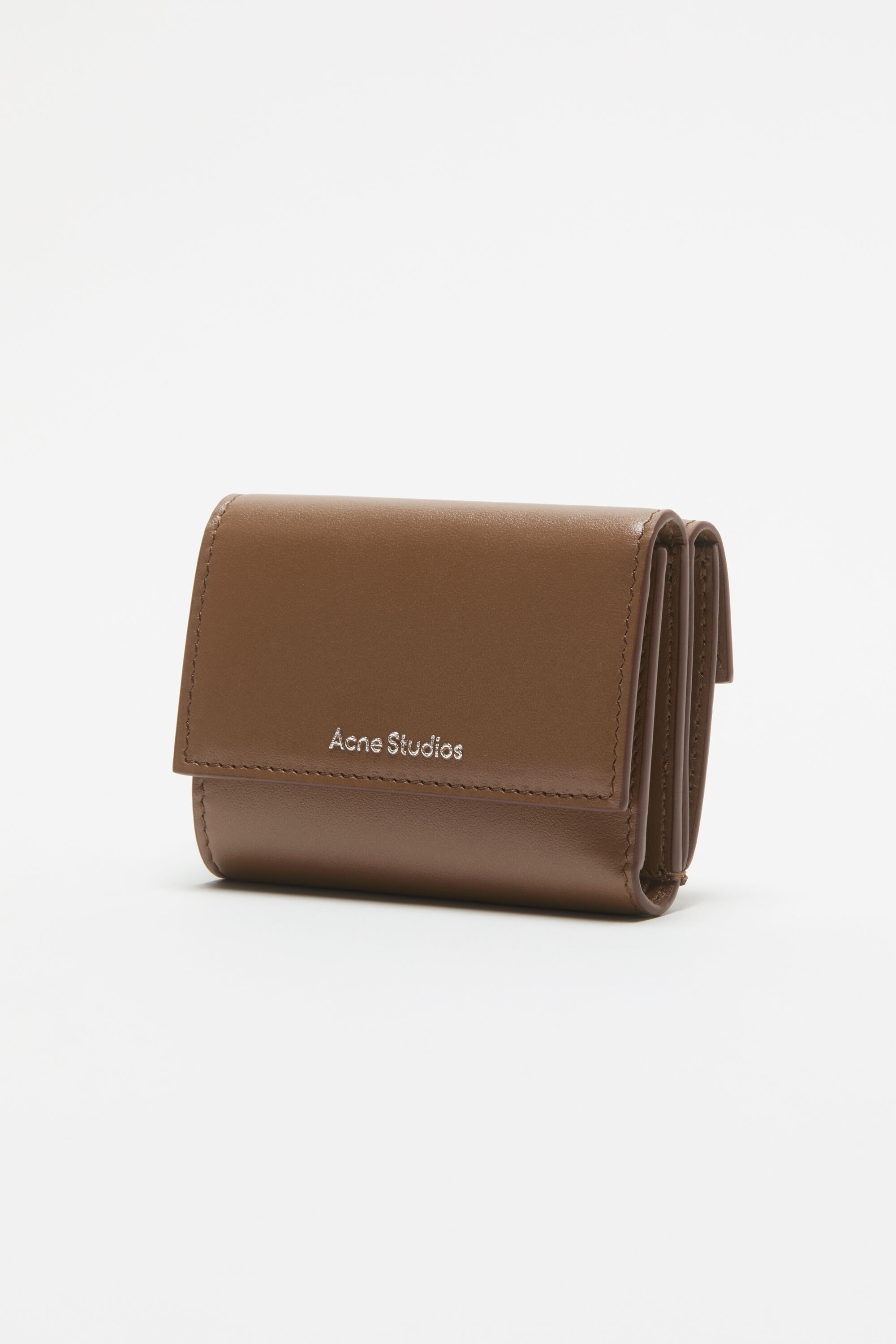 Acne Studios - 3つ折りレザーウォレット - キャメルブラウン