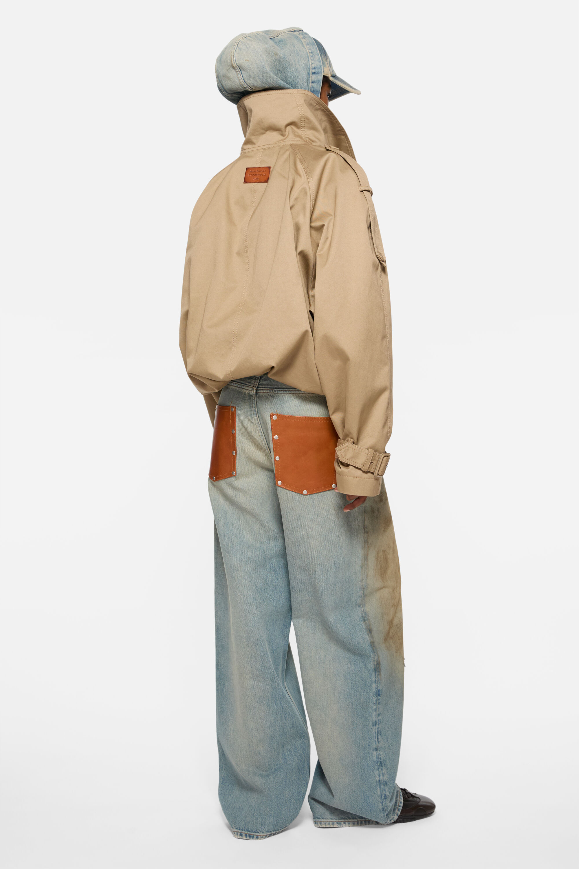 Acne Studios - Short trench coat - Mud beige