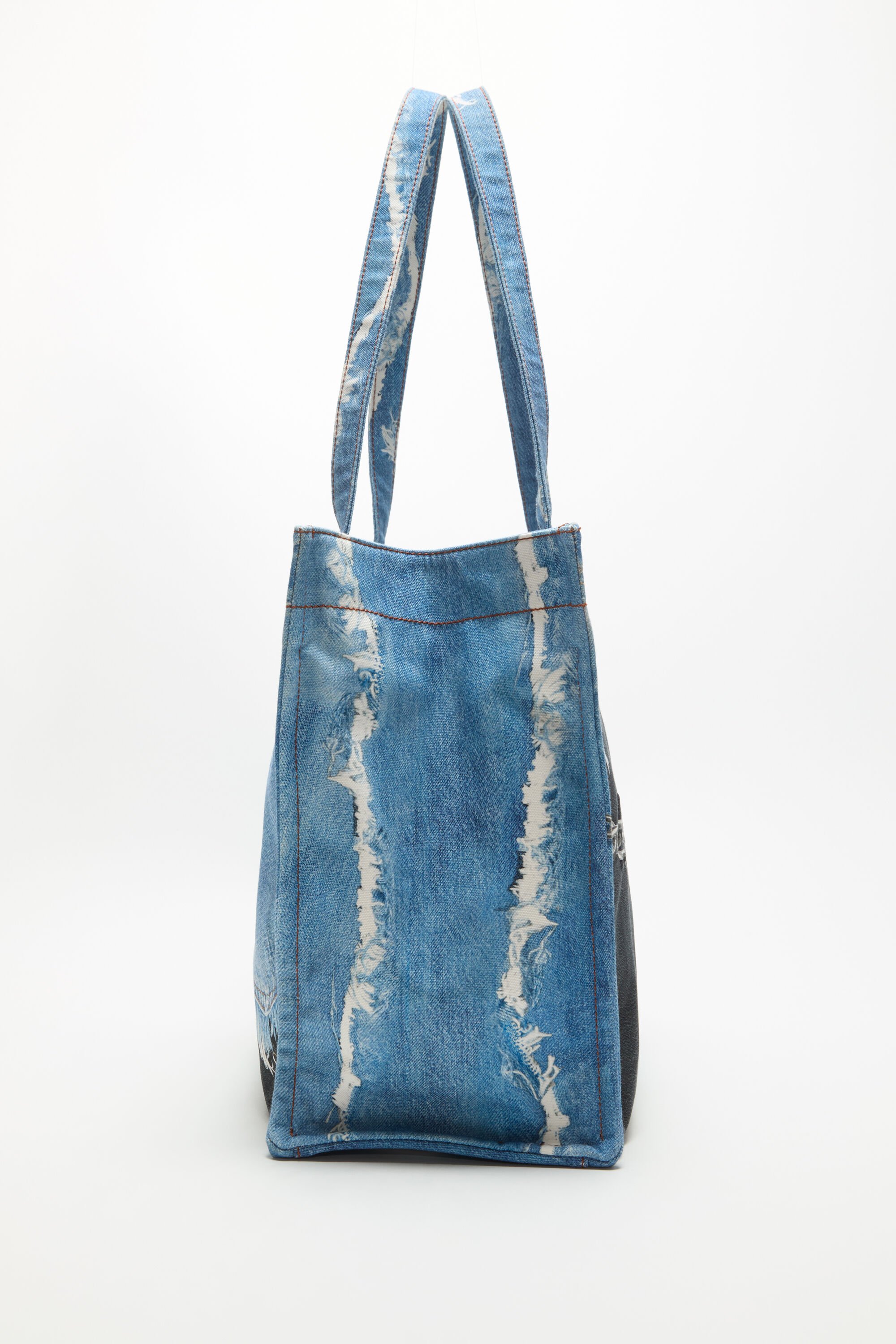 Acne Studios - denim print tote - Mid Blue