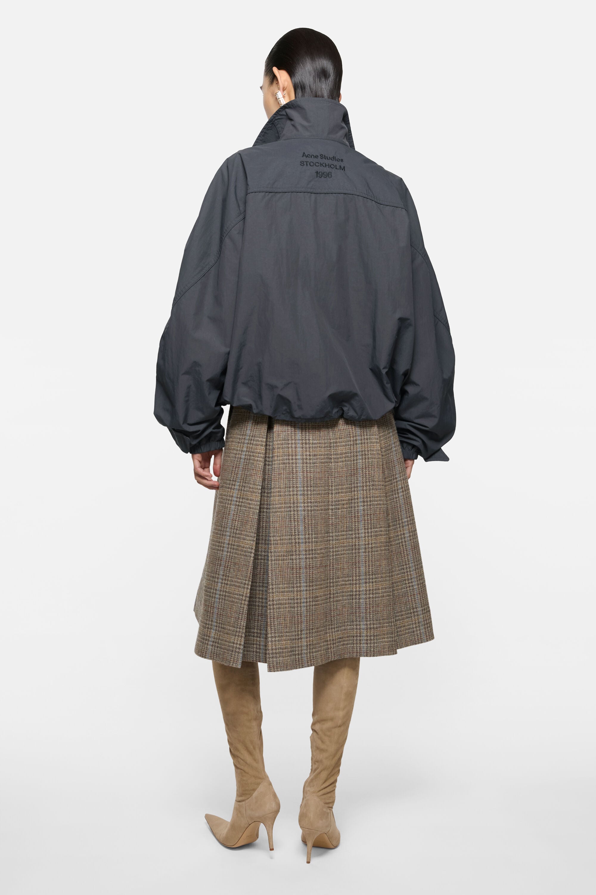 Acne Studios - Nylon logo jacket - Steel grey