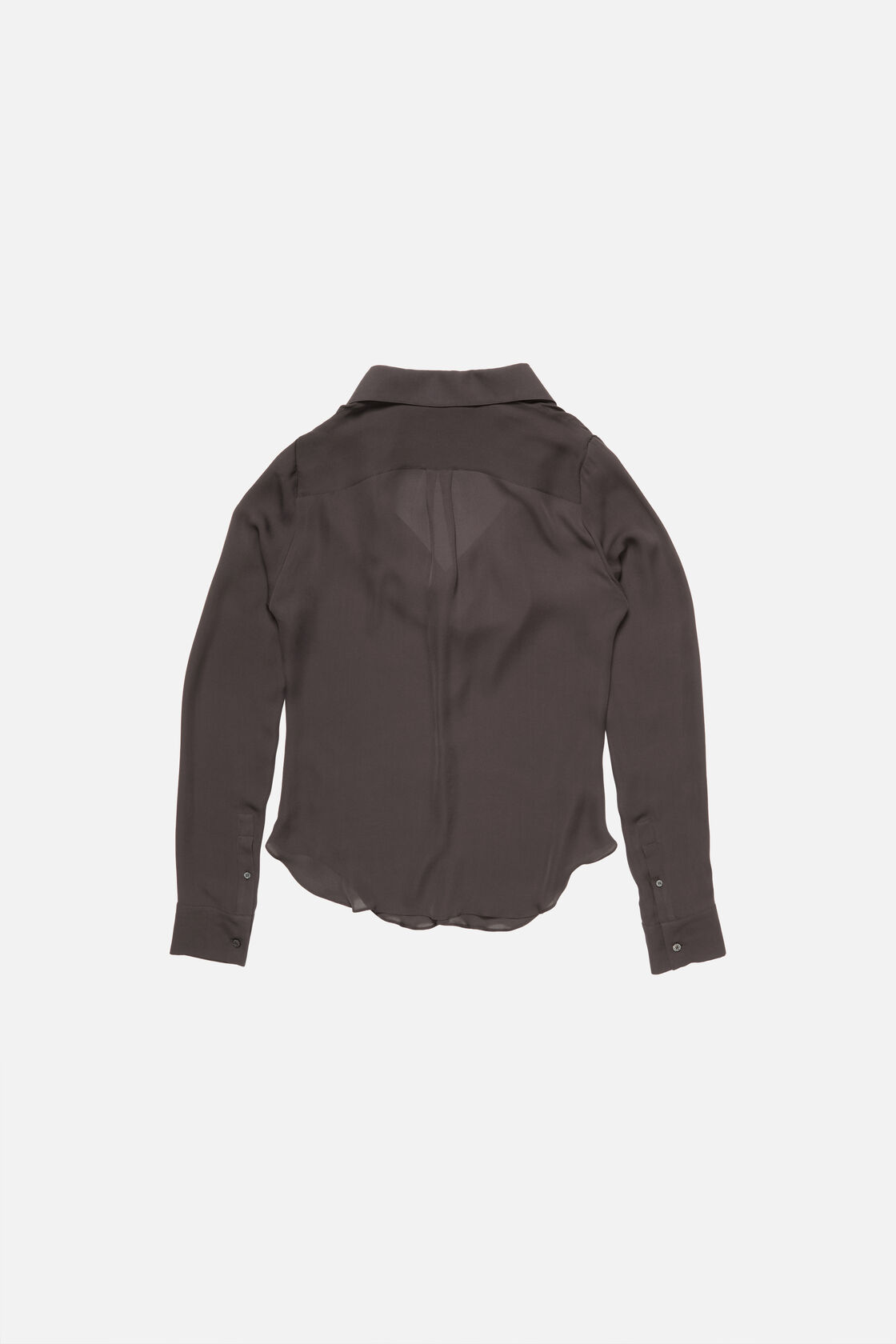 Silk blouse with cowl neck, Graphite grey, 2000x