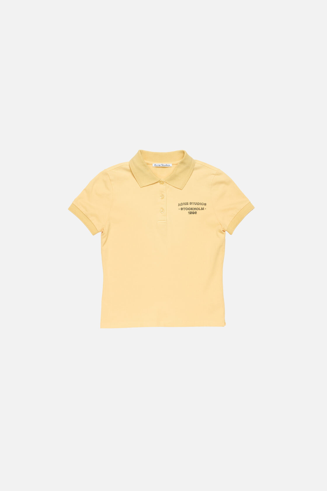 Washed polo t-shirt, Warm yellow, 2000x