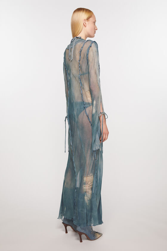 Acne Studios - ドレーププリントドレス - デニムブルー 