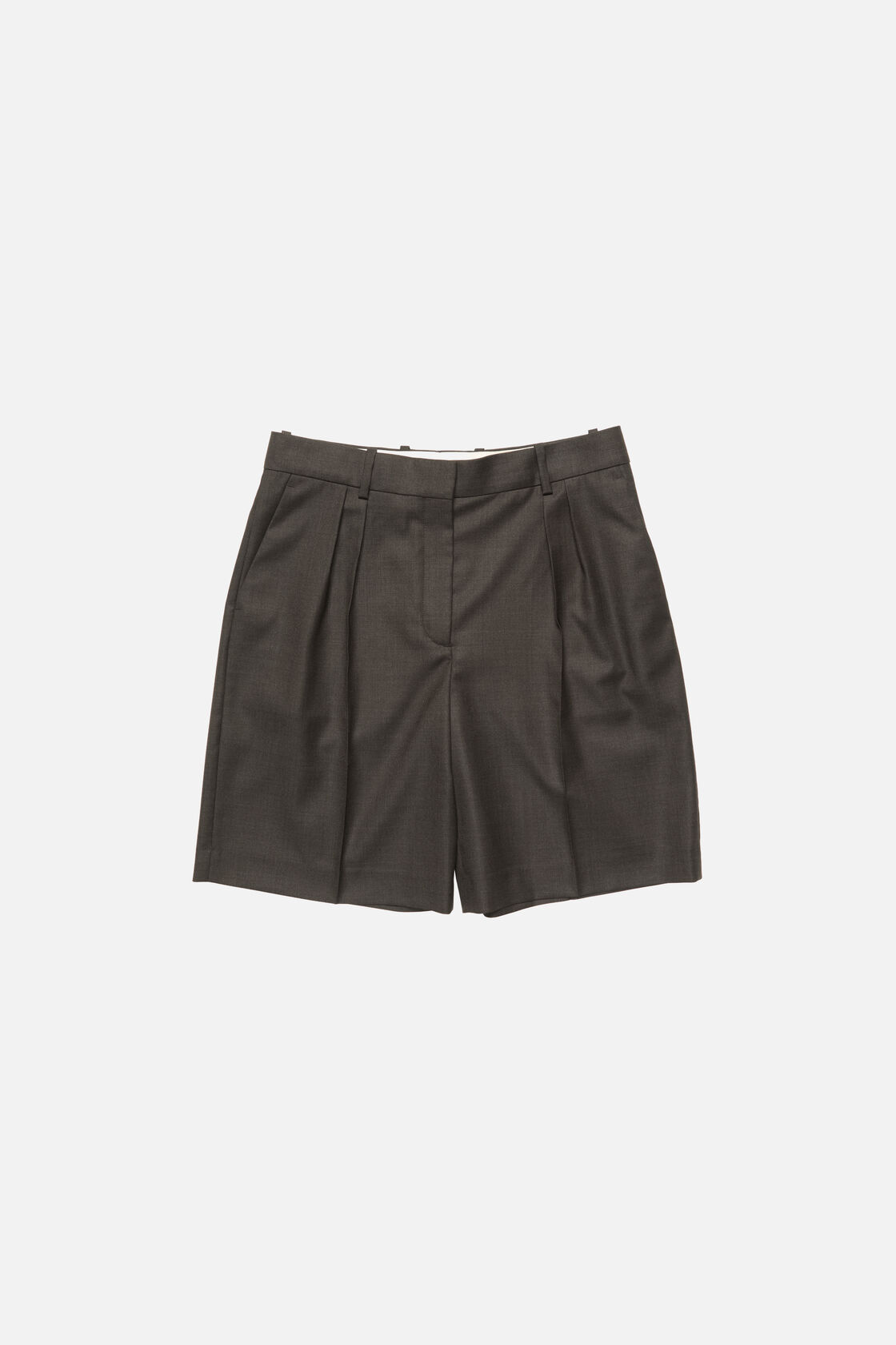 Tailored wool shorts, Dark grey, 2000x