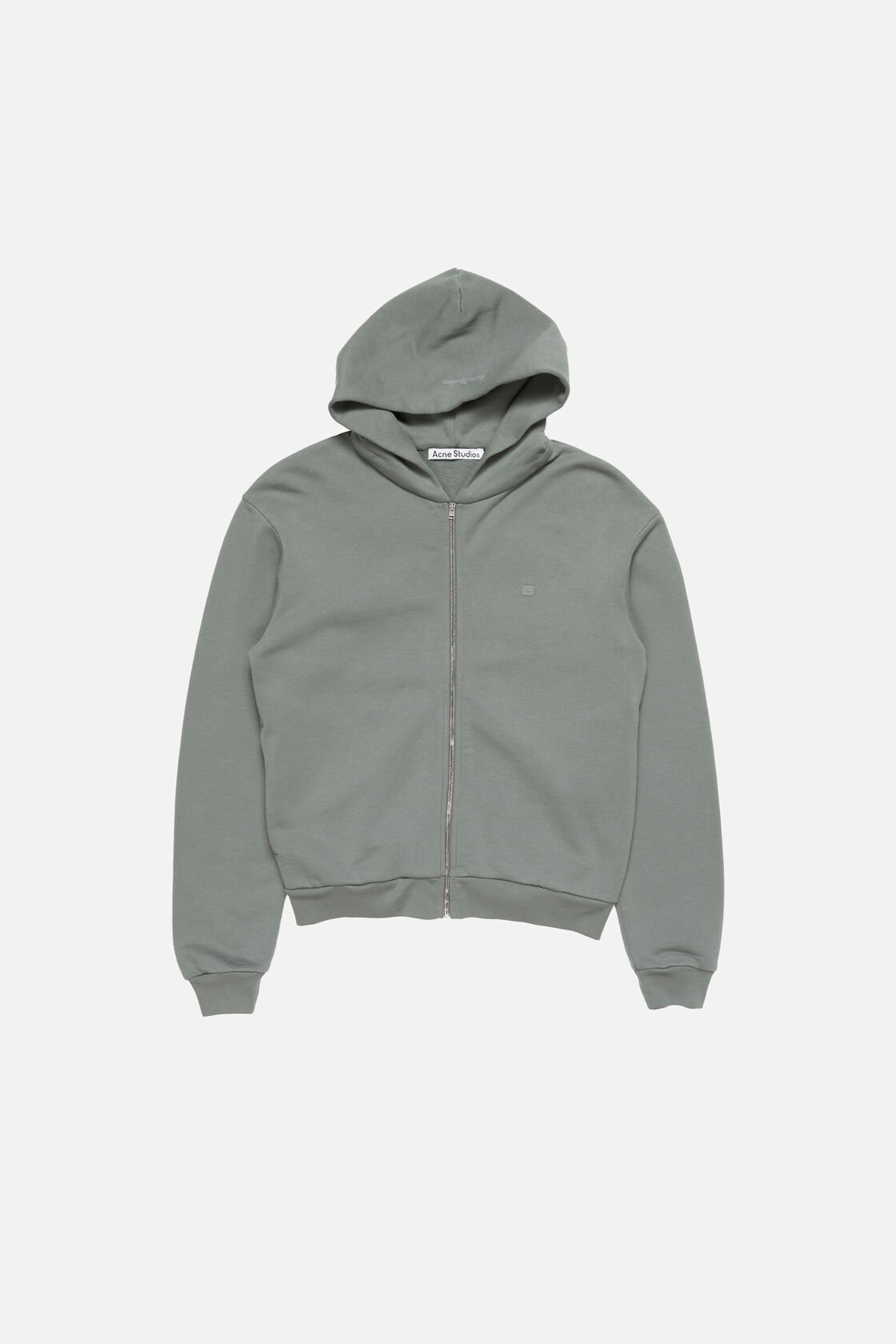 Hooded zipper sweater, Stone grey, 2000x