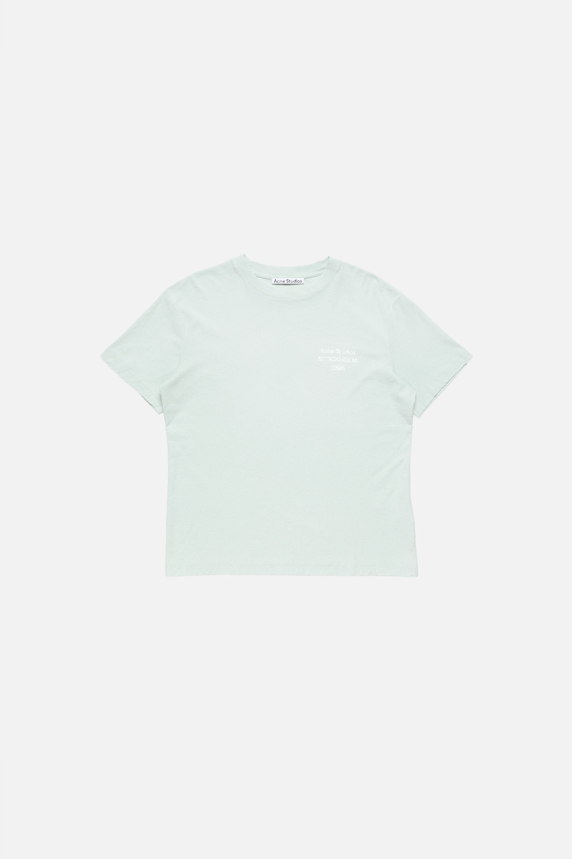 Acne Studios - Distressed logo t-shirt - Pale mint