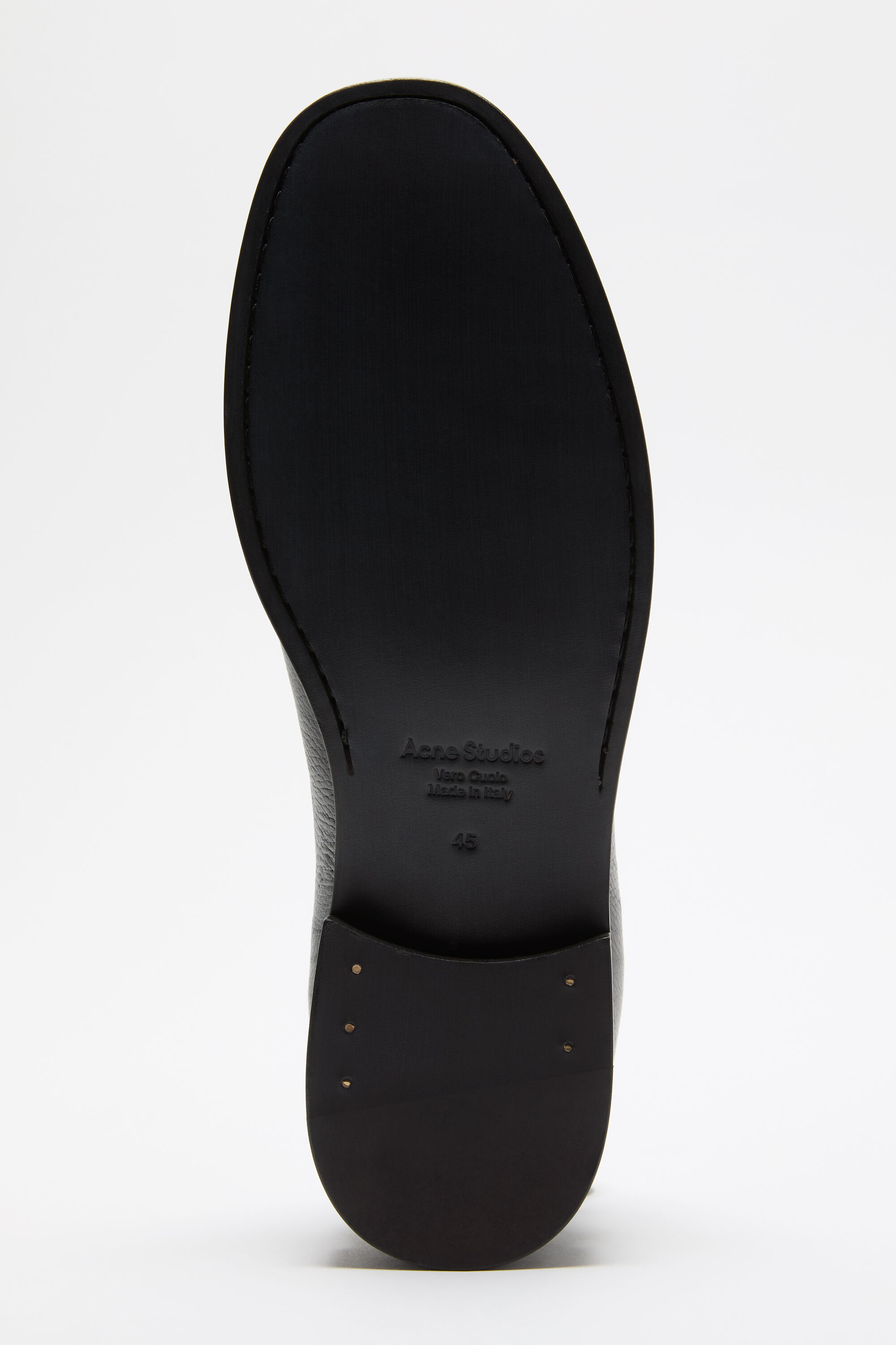 Acne Studios - Leather loafers - Beige/black