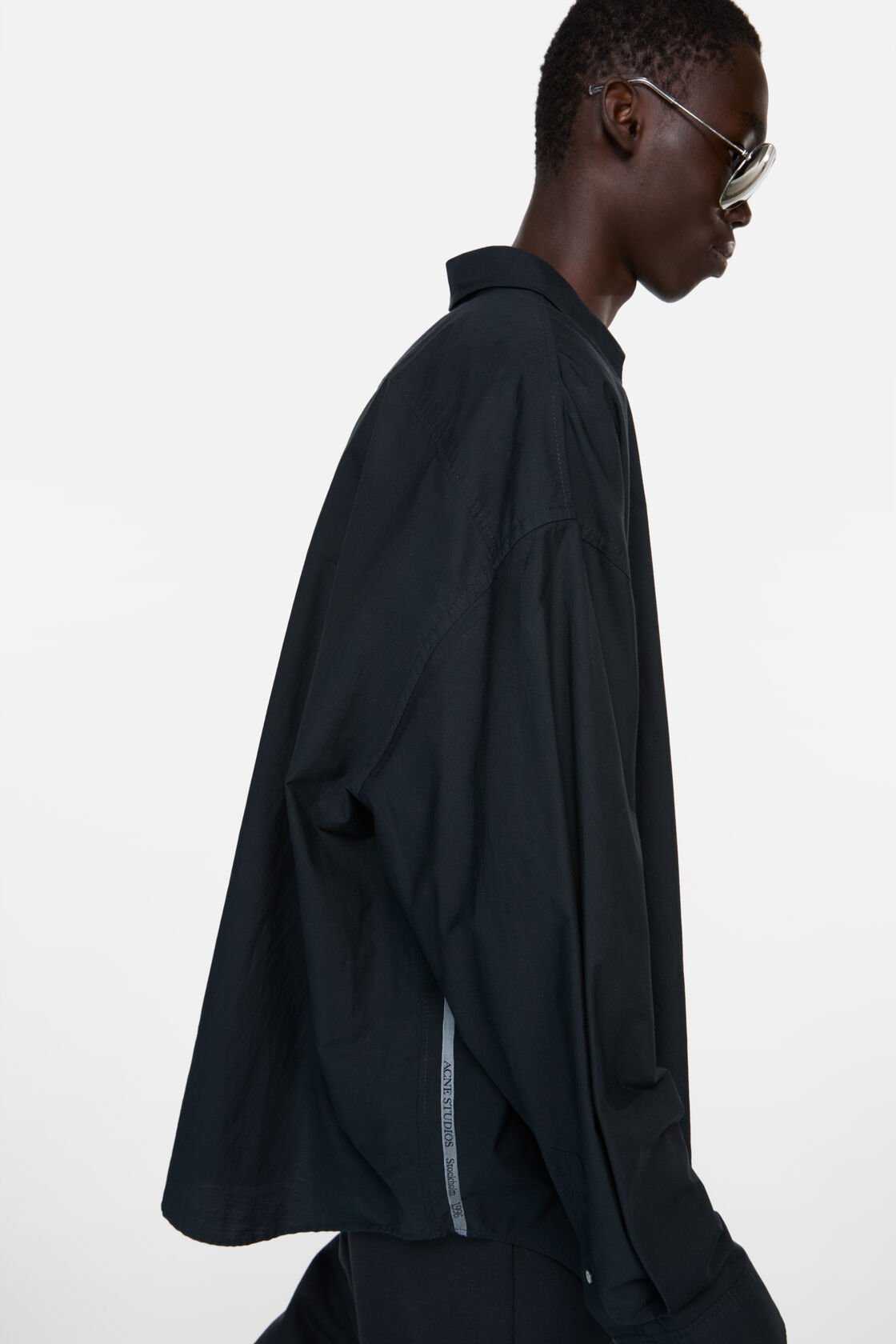 Button-up shirt, Black/grey, 2000x