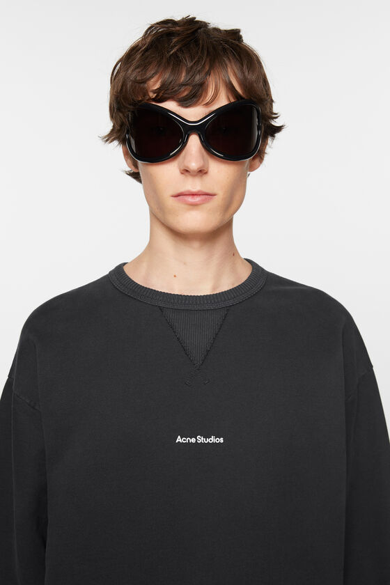 Acne Studios - Pullover mit Logo - Schwarz