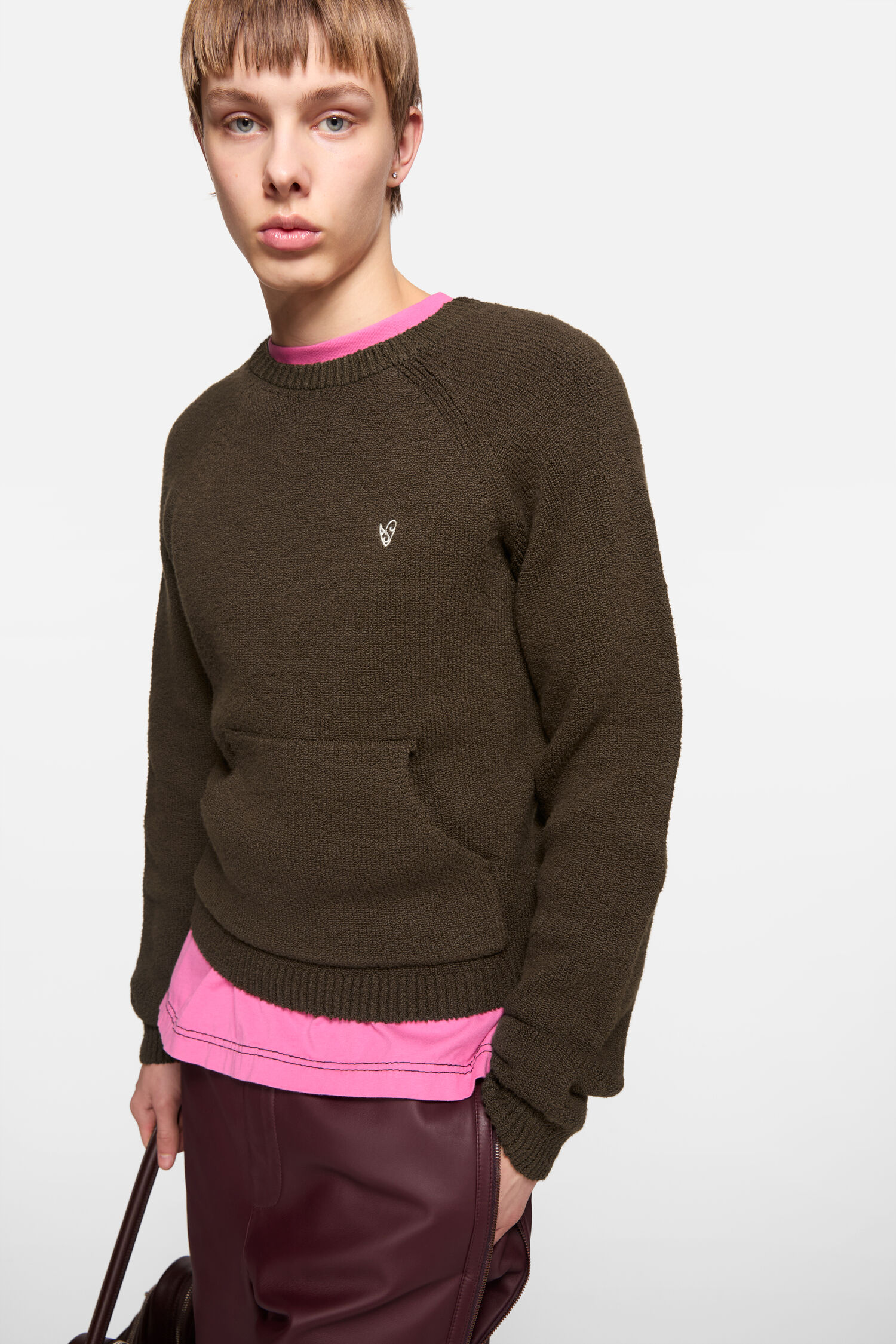 Acne Studios - クルーネックセーター - ブラウン 