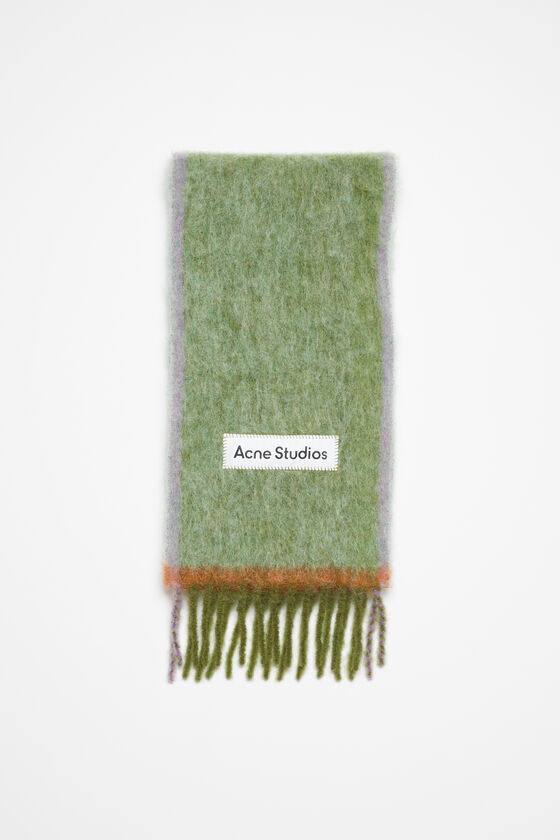 Acne Studios - Wool mohair scarf - Narrow - Grass green 
