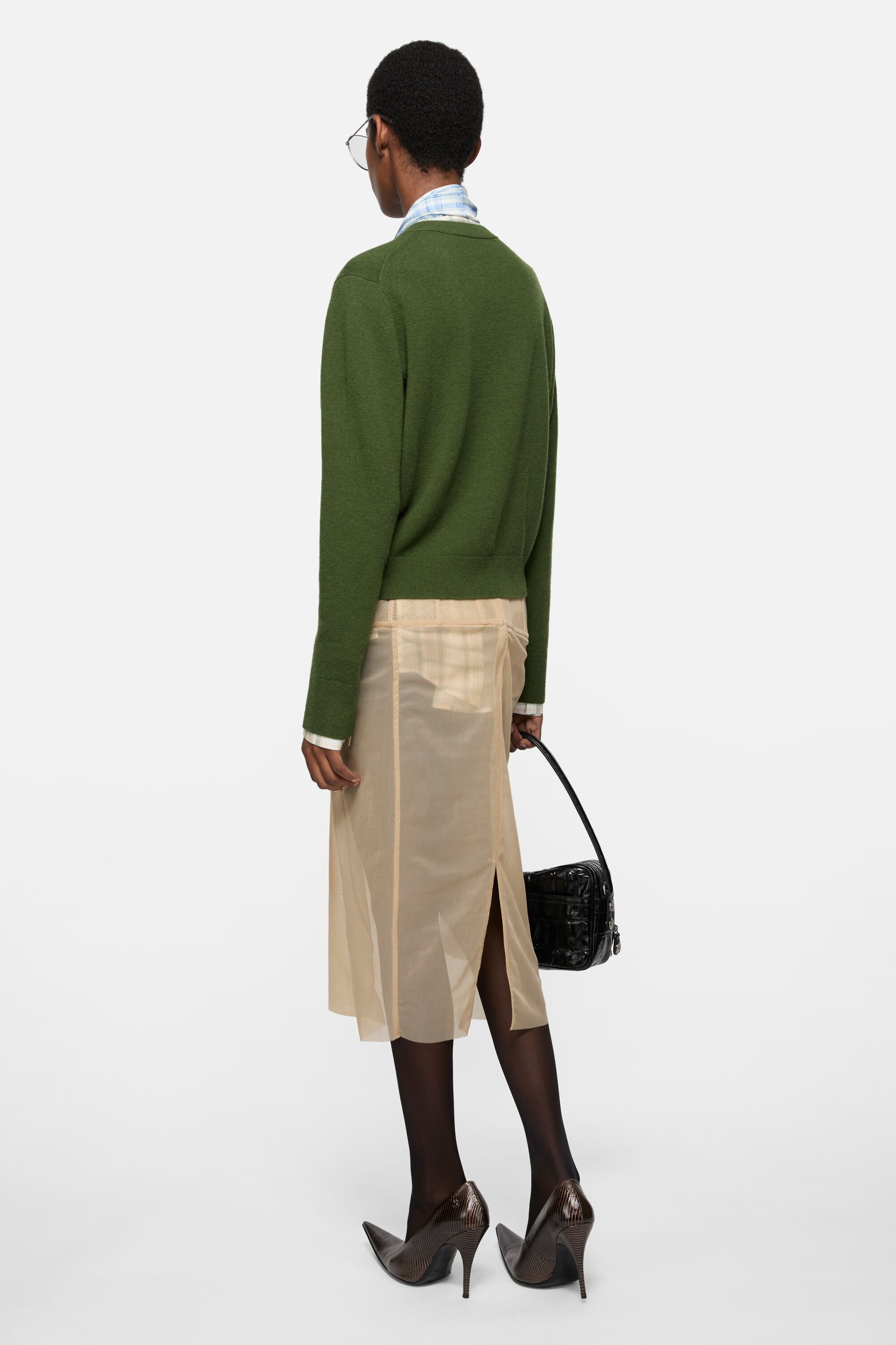 Acne Studios - Fitted cardigan - yak wool - Bottle green