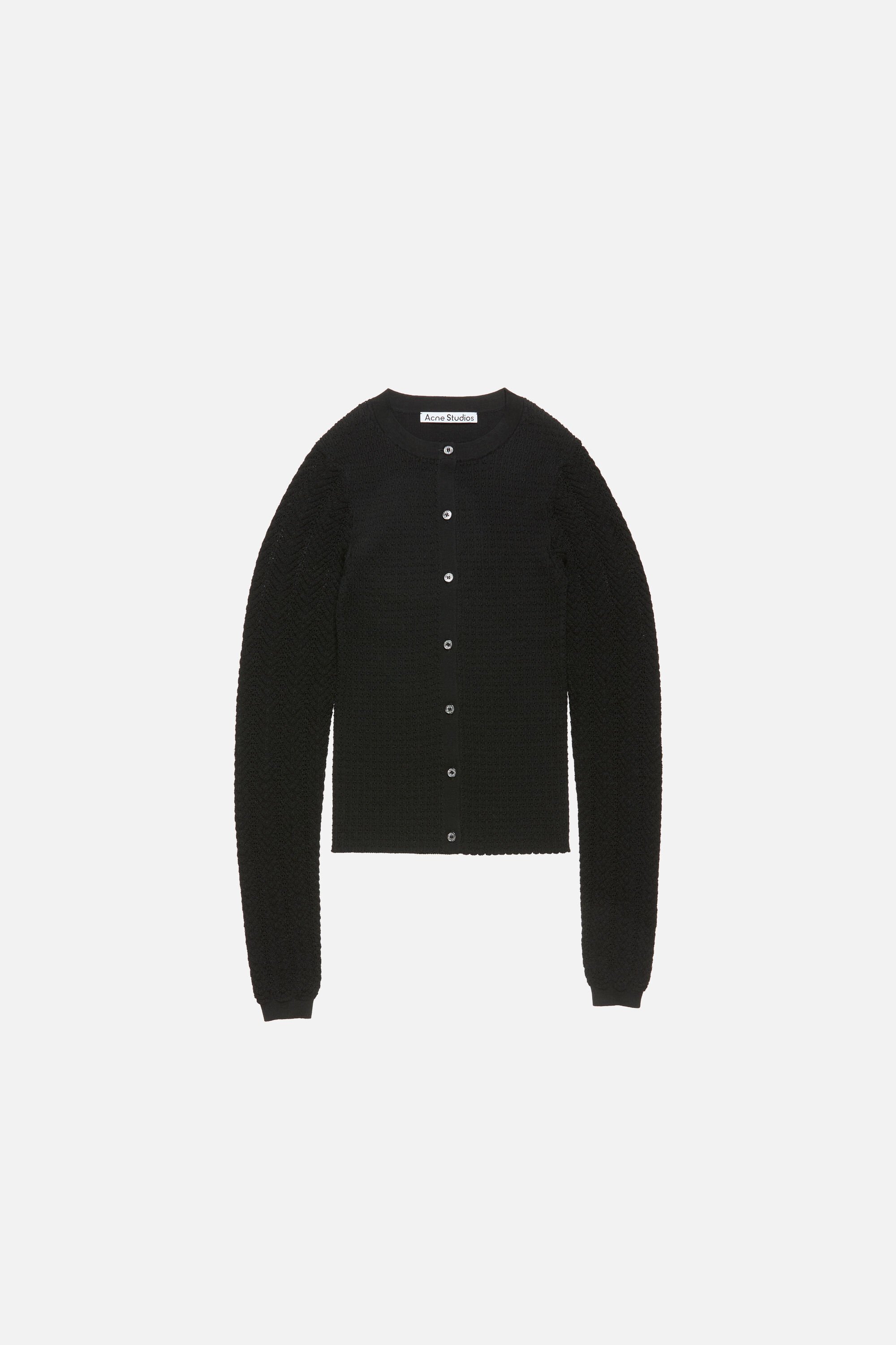 Acne Studios - Wool ribbed cardigan - Black