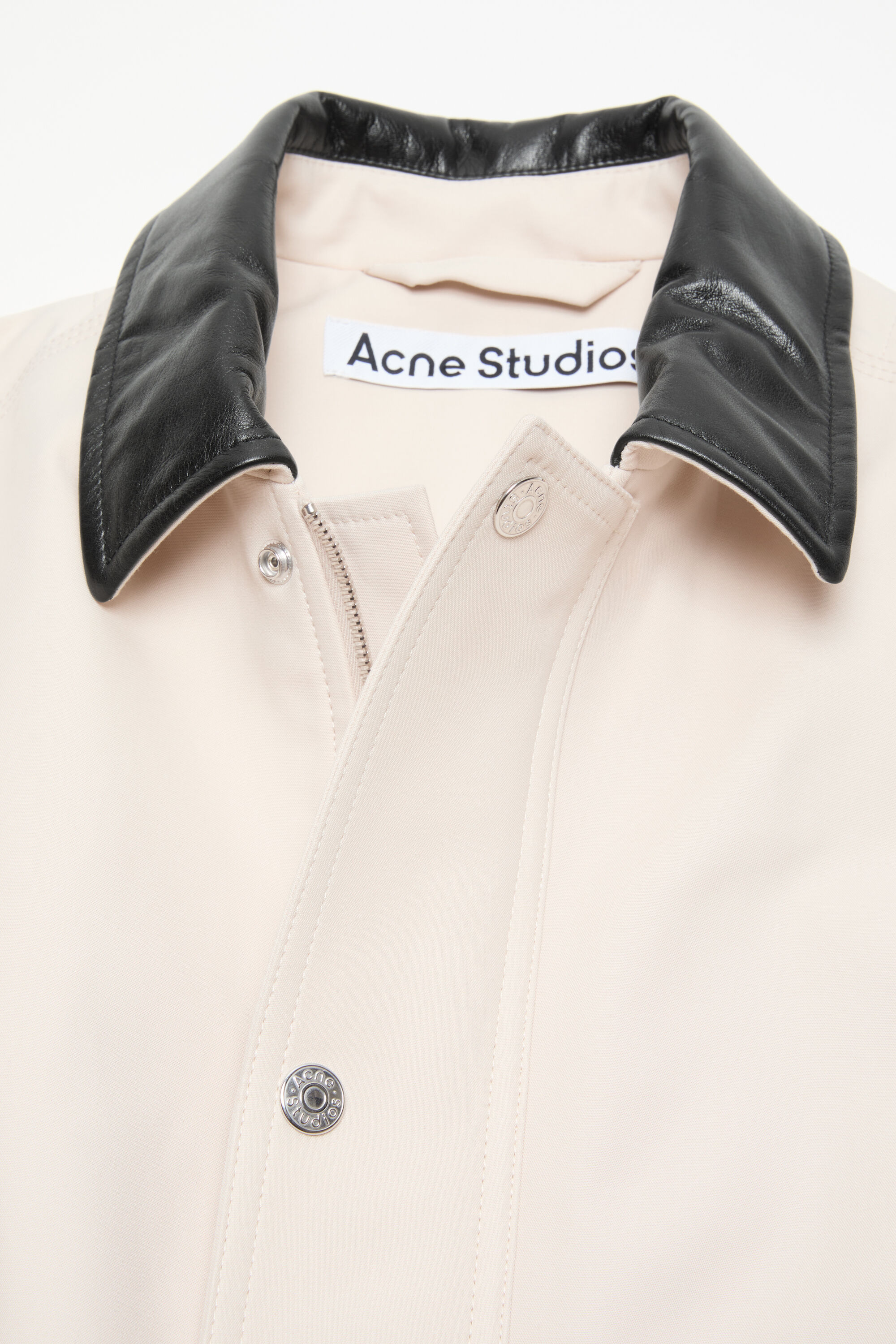 Acne Studios - Bomber with leather collar - Light taupe