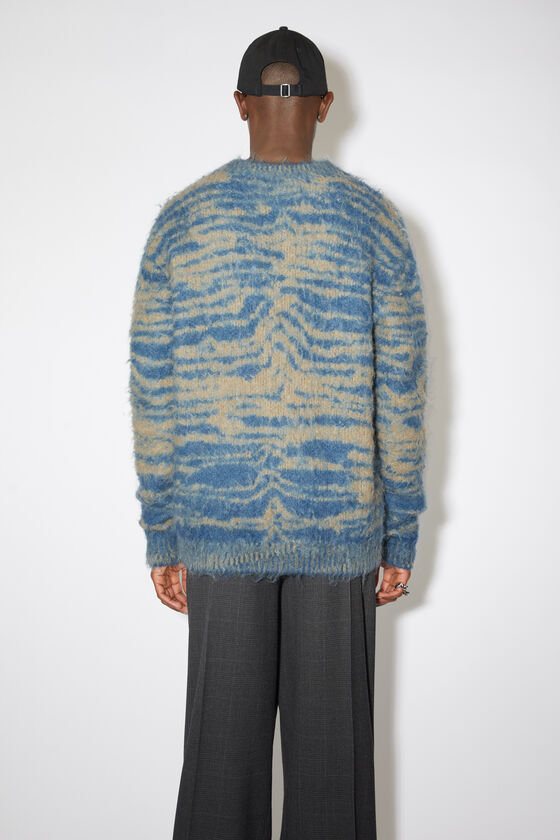 Acne Studios – Jacquard Pattern Crewneck Sweater Blue