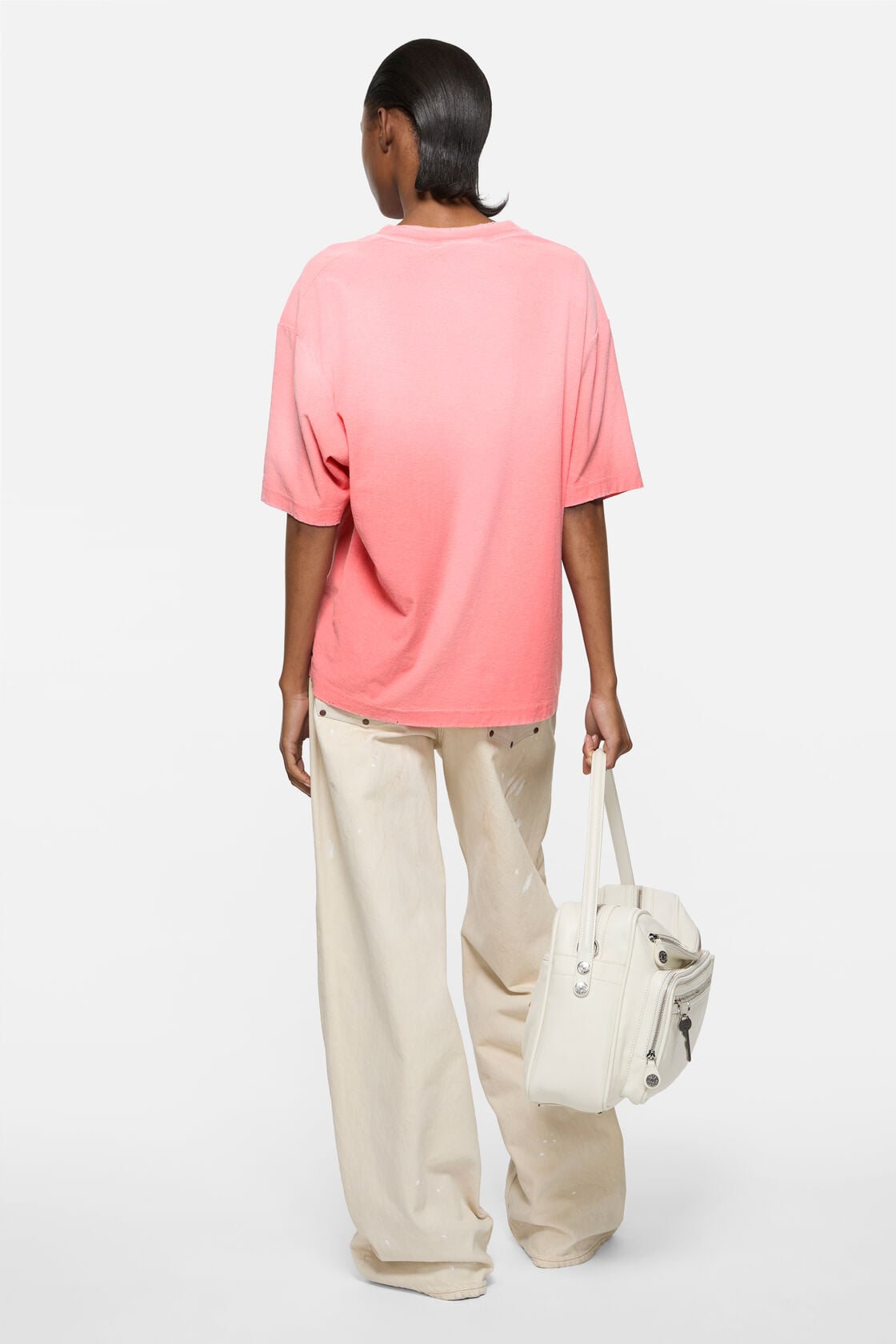 Sprayed logo t-shirt, Tango pink, 2000x
