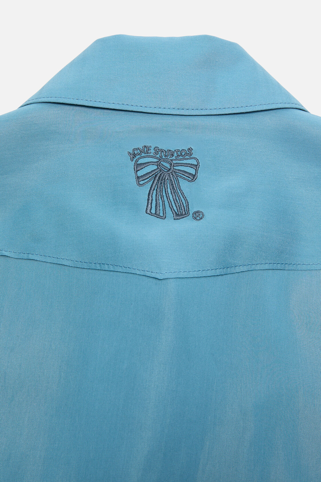 Silk button-up shirt, Blue, 2000x