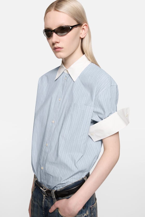 Acne Studios - ショートスリーブシャツ - ブルー/ホワイト