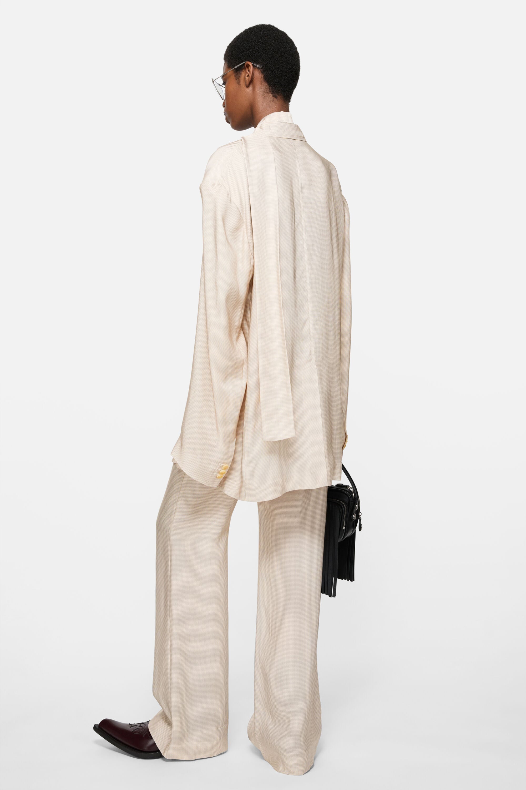 Acne Studios - Single-breasted suit jacket - Beige Multi