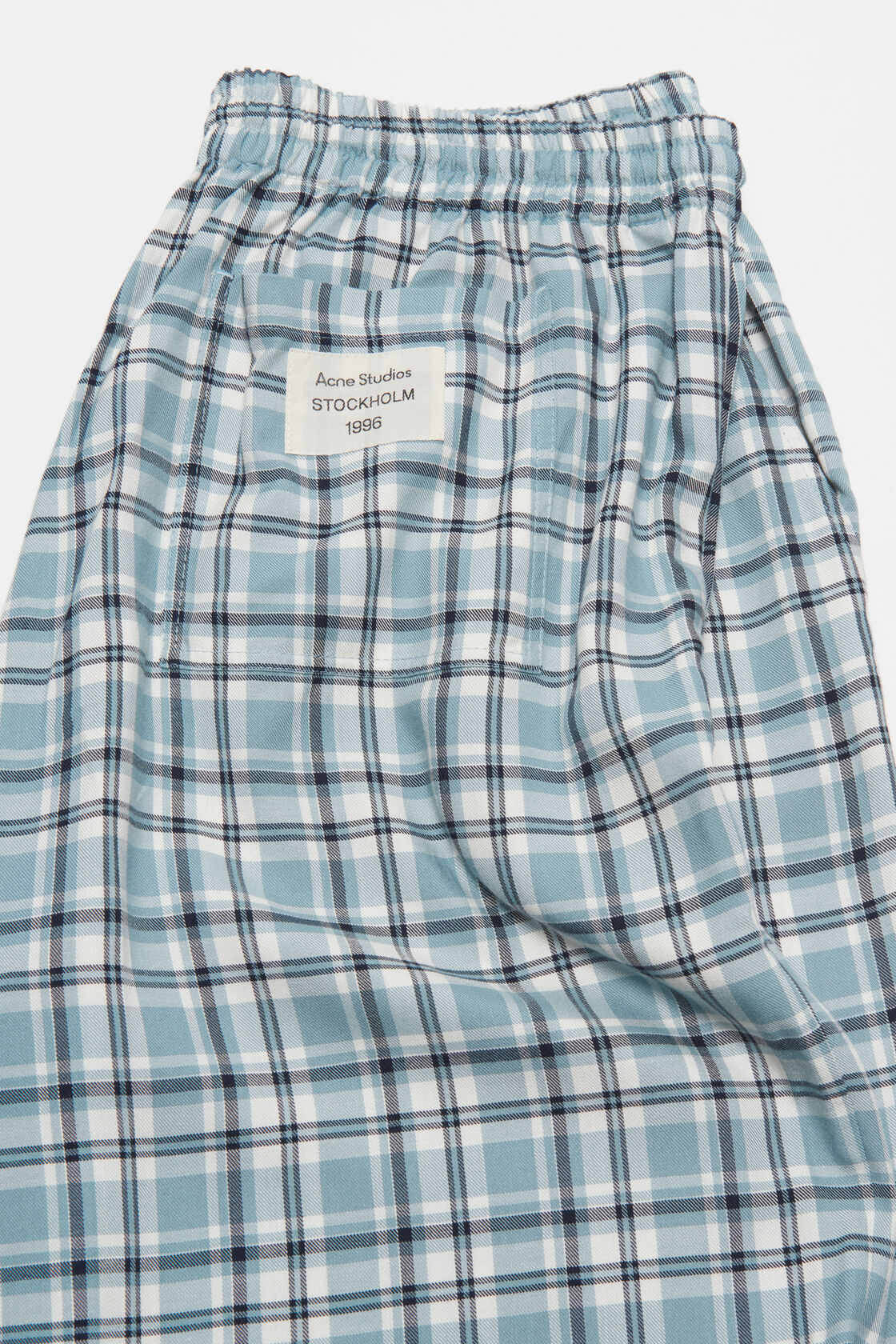 Casual flannel check shorts, Turquoise/blue/white, 2000x