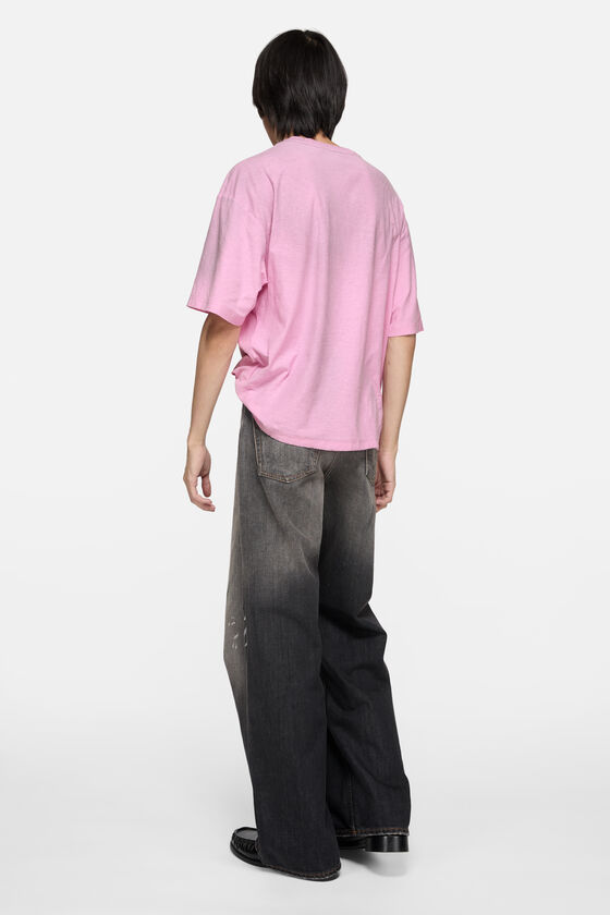 Acne Studios - Logo t-shirt - Relaxed fit - Cotton candy pink 