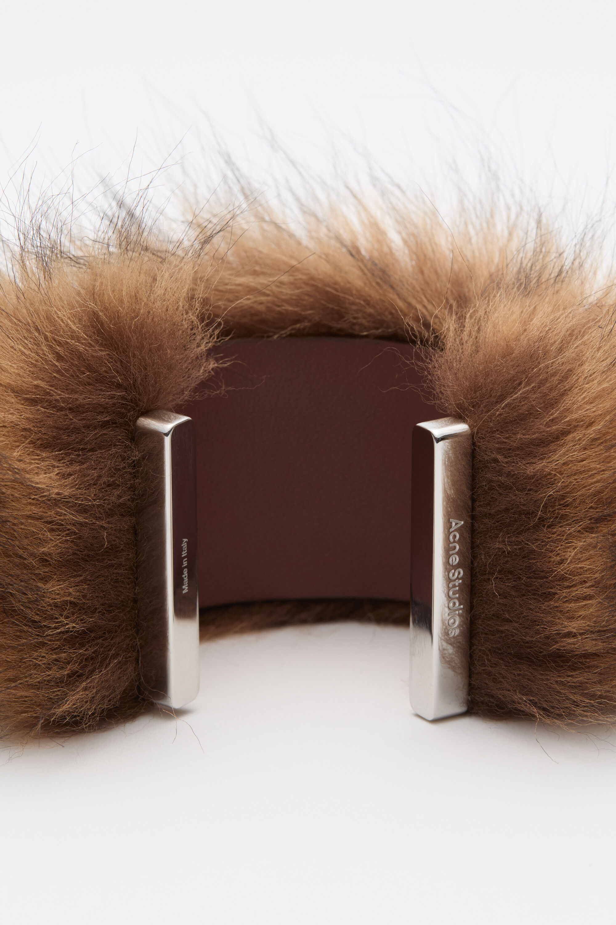 Acne Studios - Furry bracelet - Silver/Brown