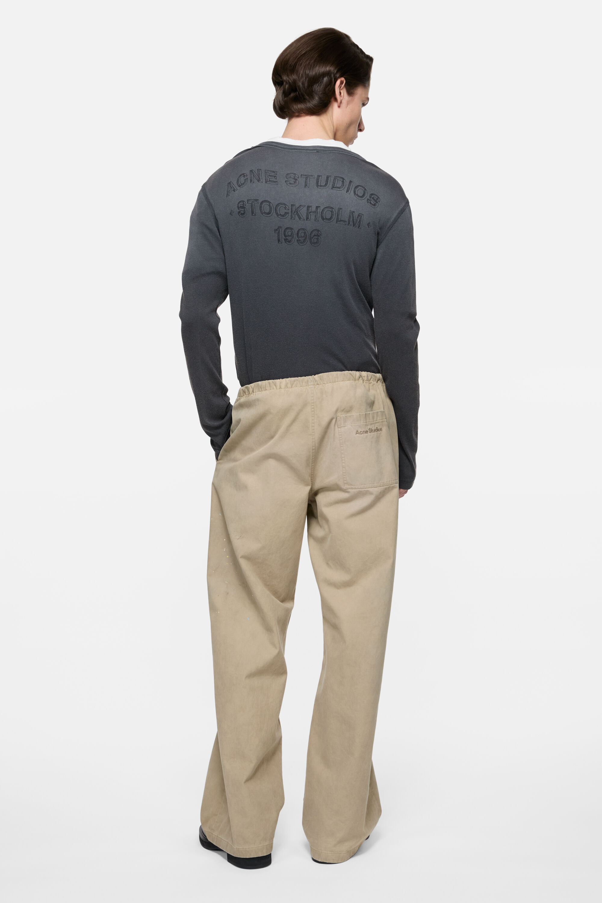 Acne Studios - ウォッシュ加工ツイルトラウザーズ - ライトベージュ