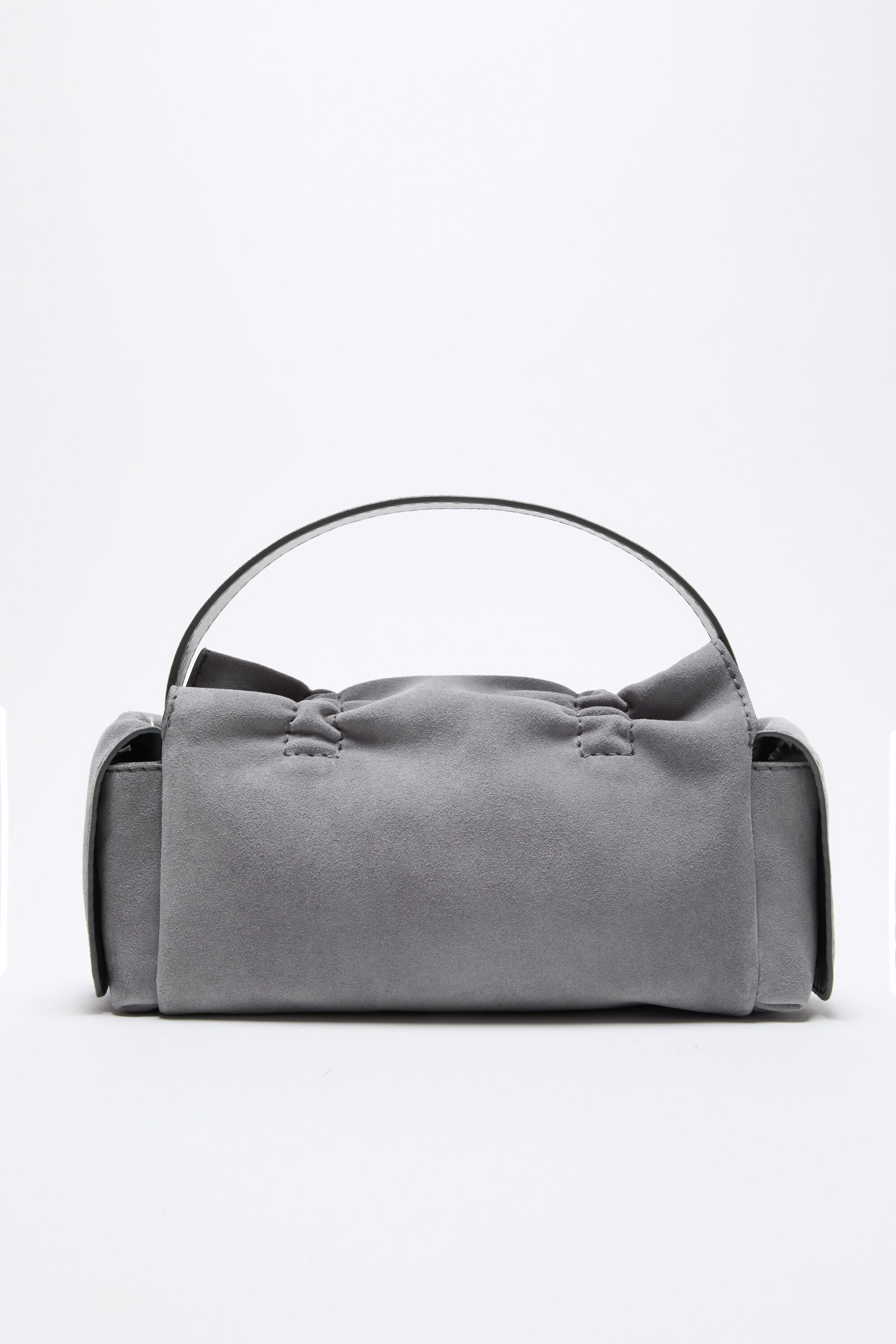 Acne Studios - マルチポケットスエードショルダーバッグ - コールドグレー