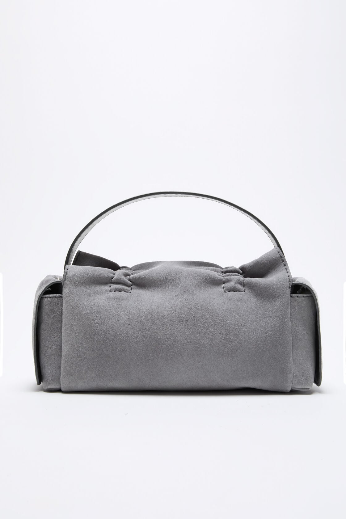 Multipocket suede shoulder bag, Cold grey, 2000x