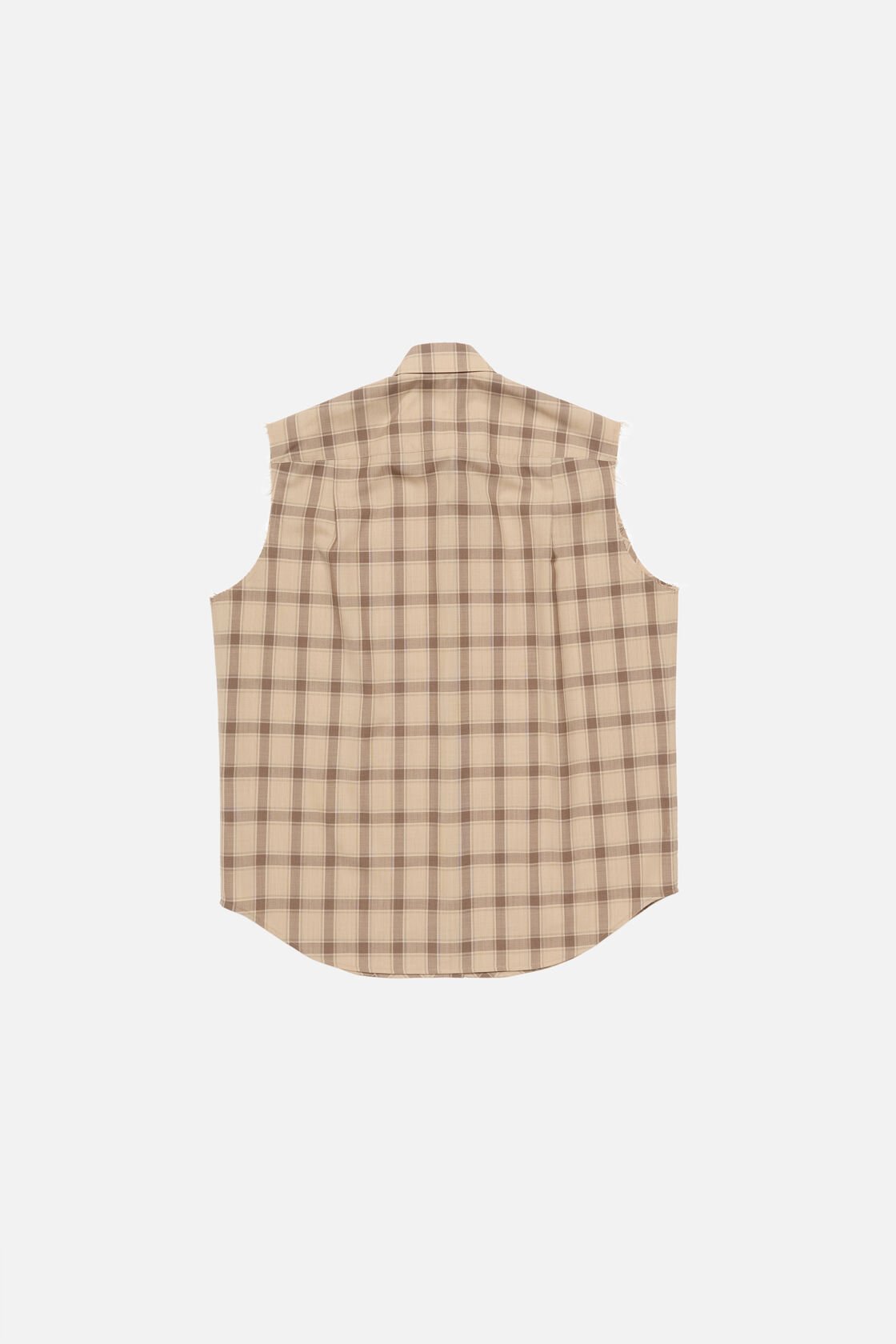 Check button-up vest, Beige Multi, 2000x
