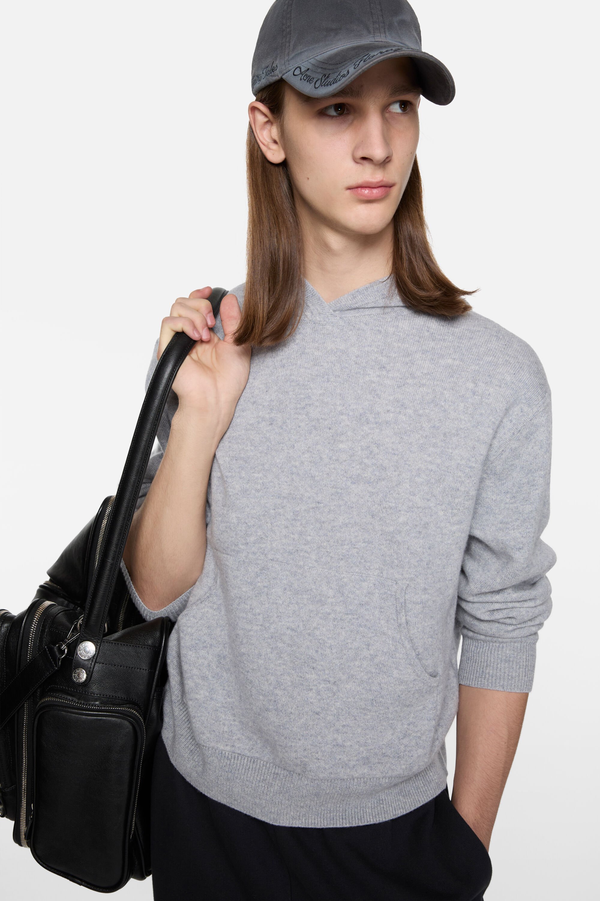 Acne Studios - Cashmere hoodie - Cold grey melange