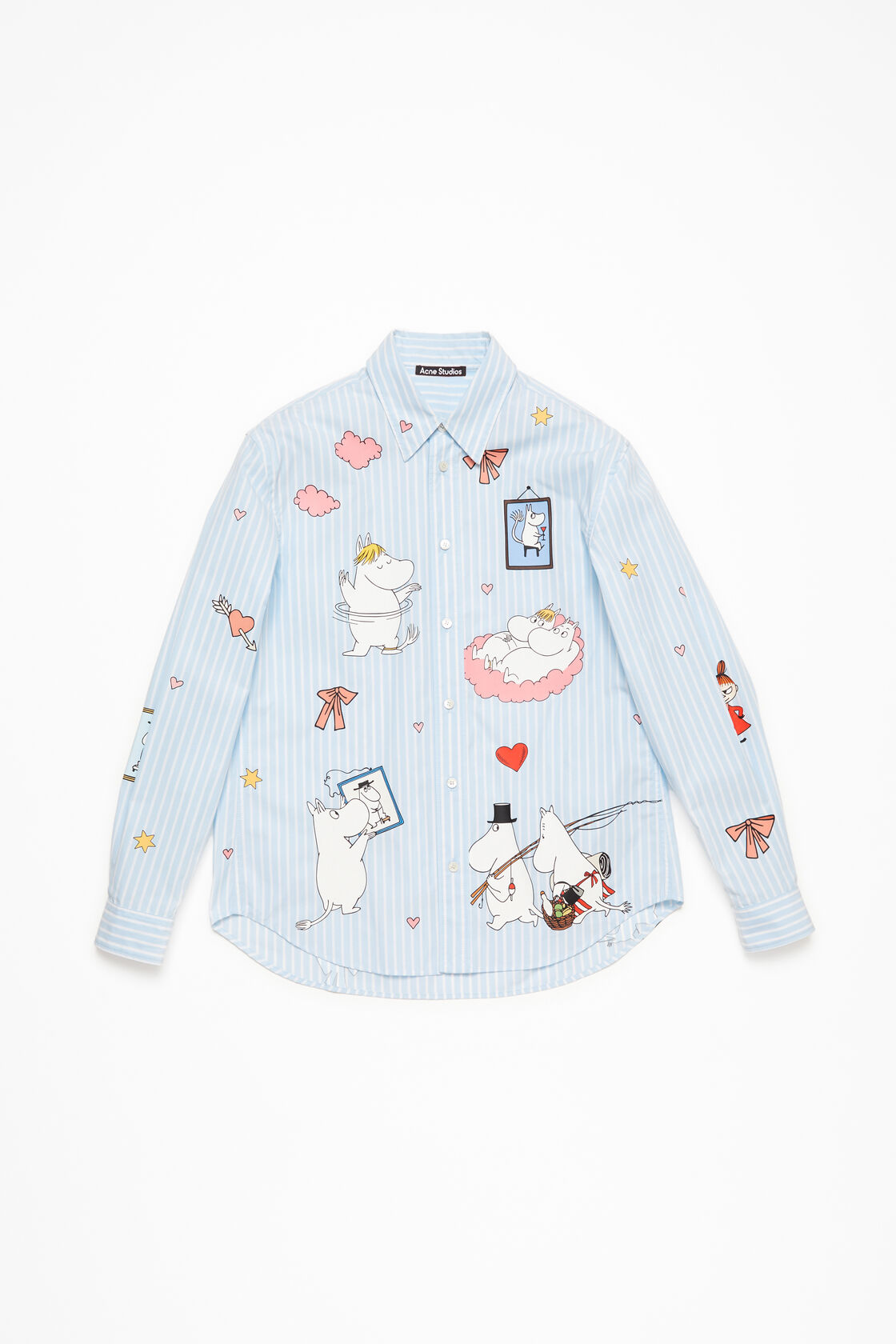 Button-up shirt Acne Studios x Moomin, Blue/white, 2000x
