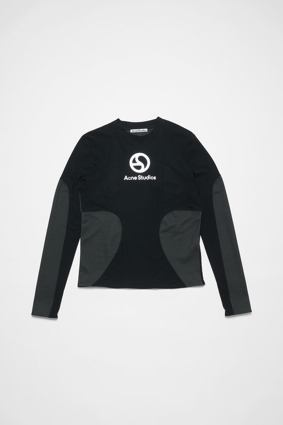 Acne Studios - ロゴロングスリーブTシャツ - ブラック