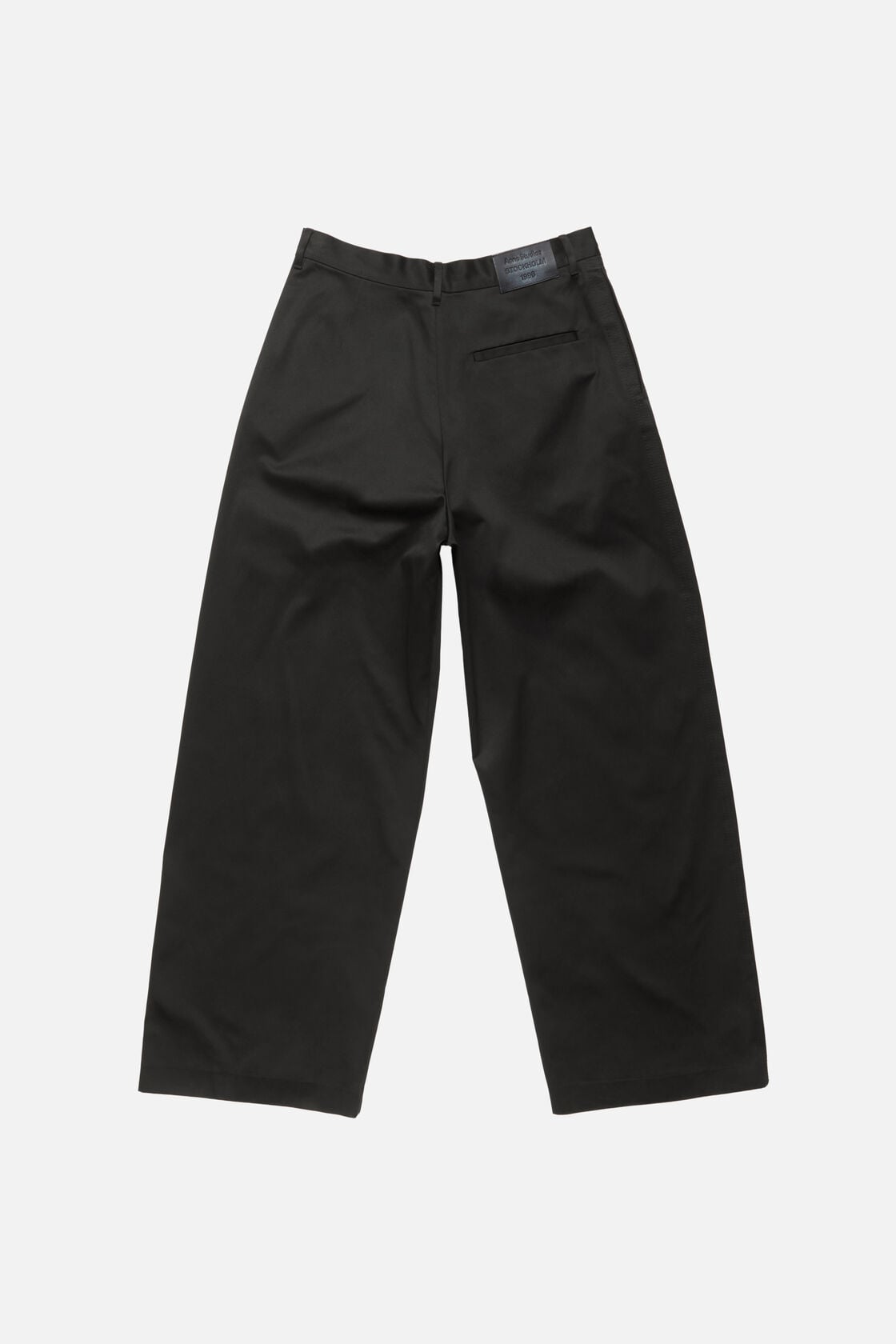 Cotton satin trousers, Black, 2000x